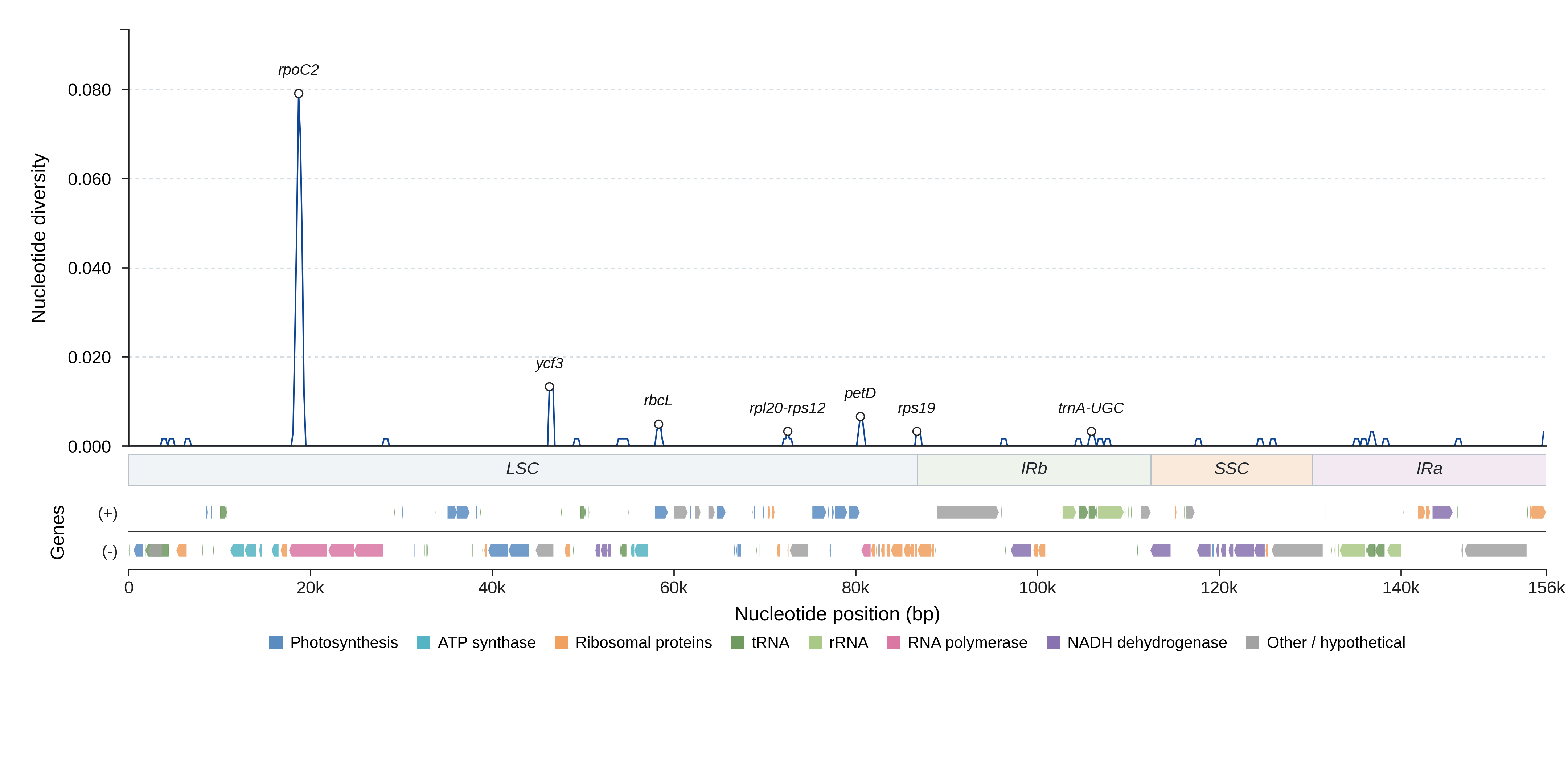 Sliding-window nucleotide diversity