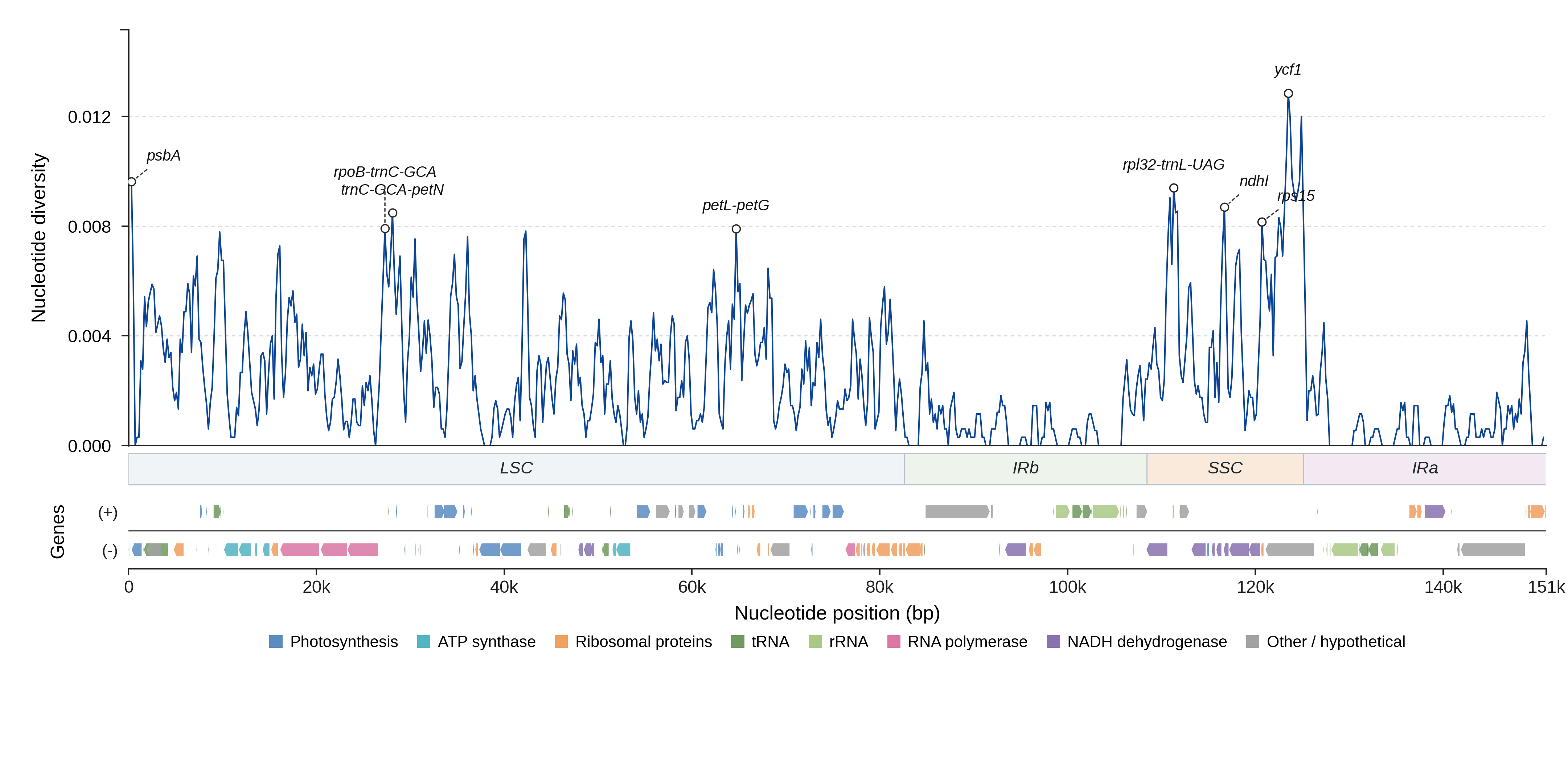 Sliding-window nucleotide diversity