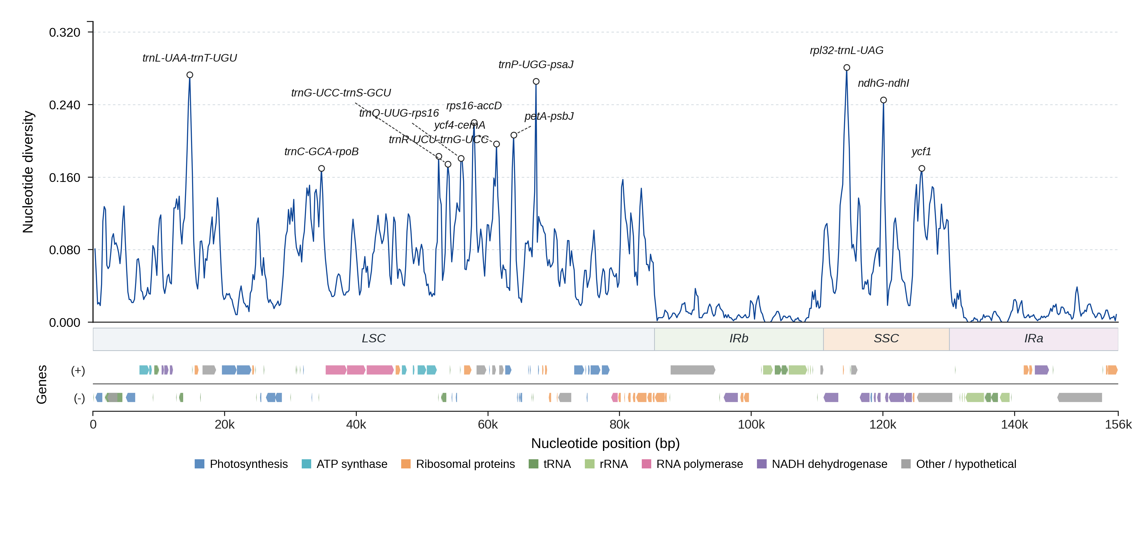 Sliding-window nucleotide diversity