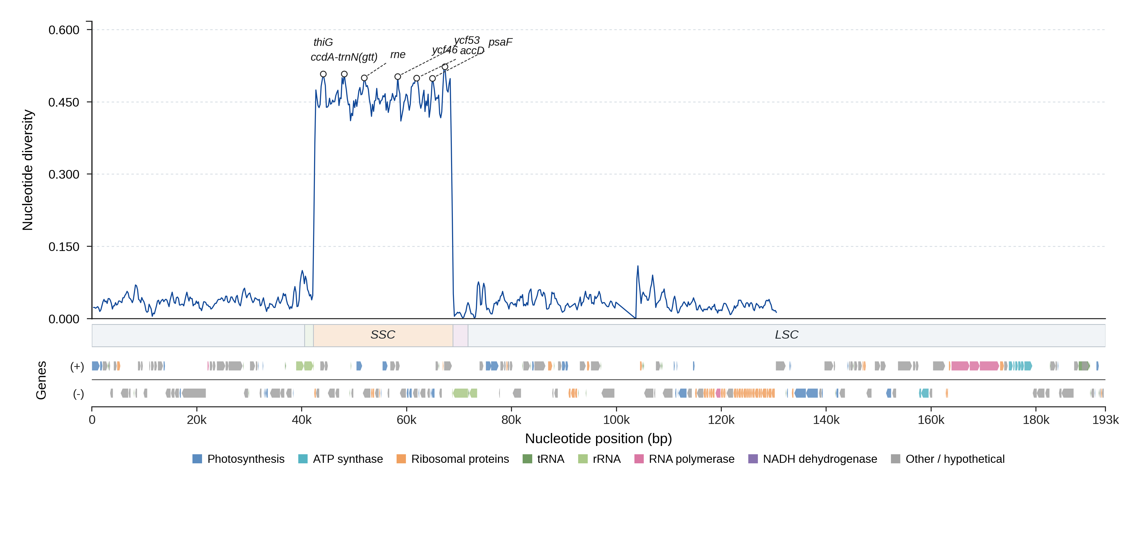 Sliding-window nucleotide diversity