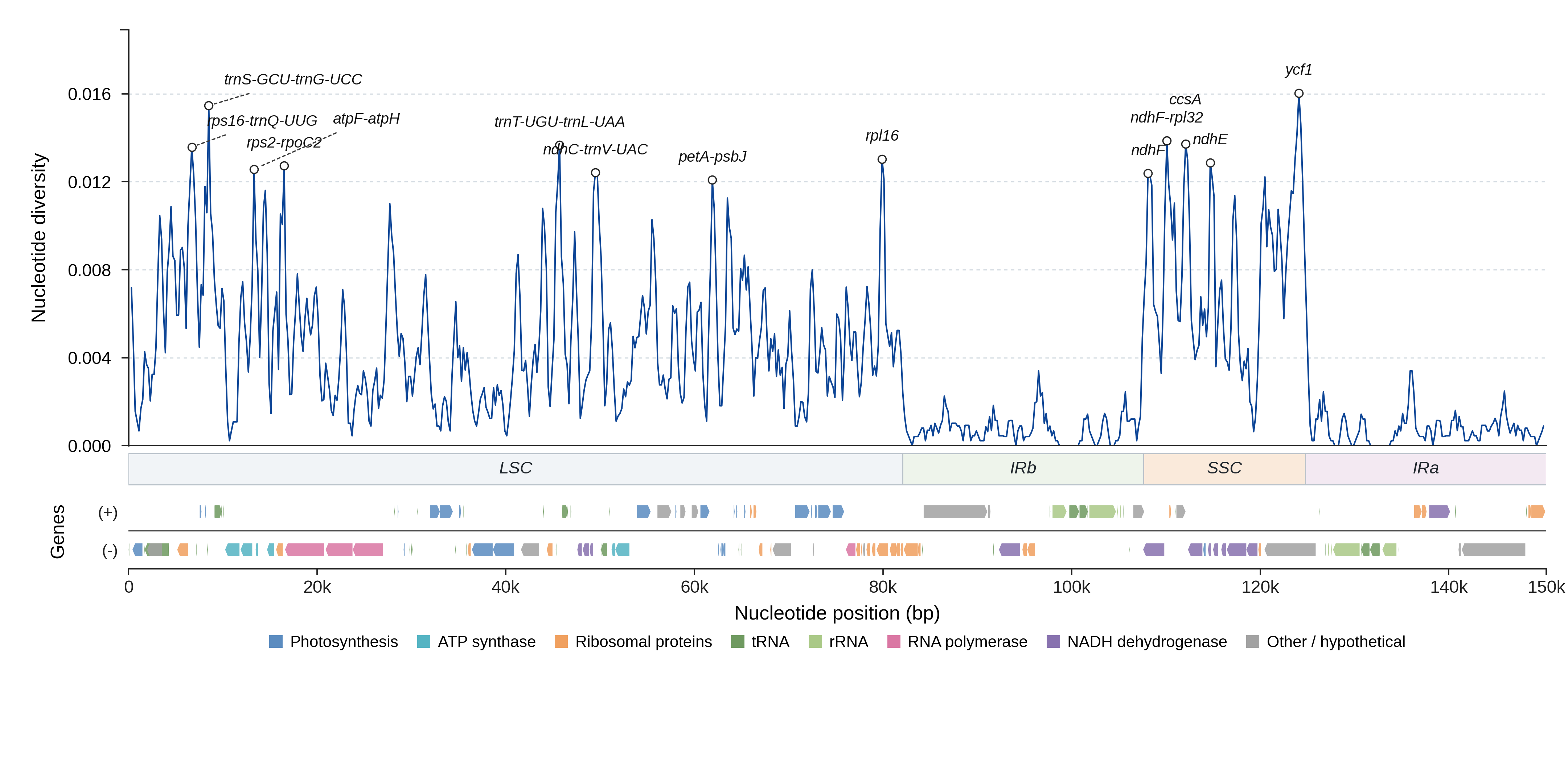 Sliding-window nucleotide diversity