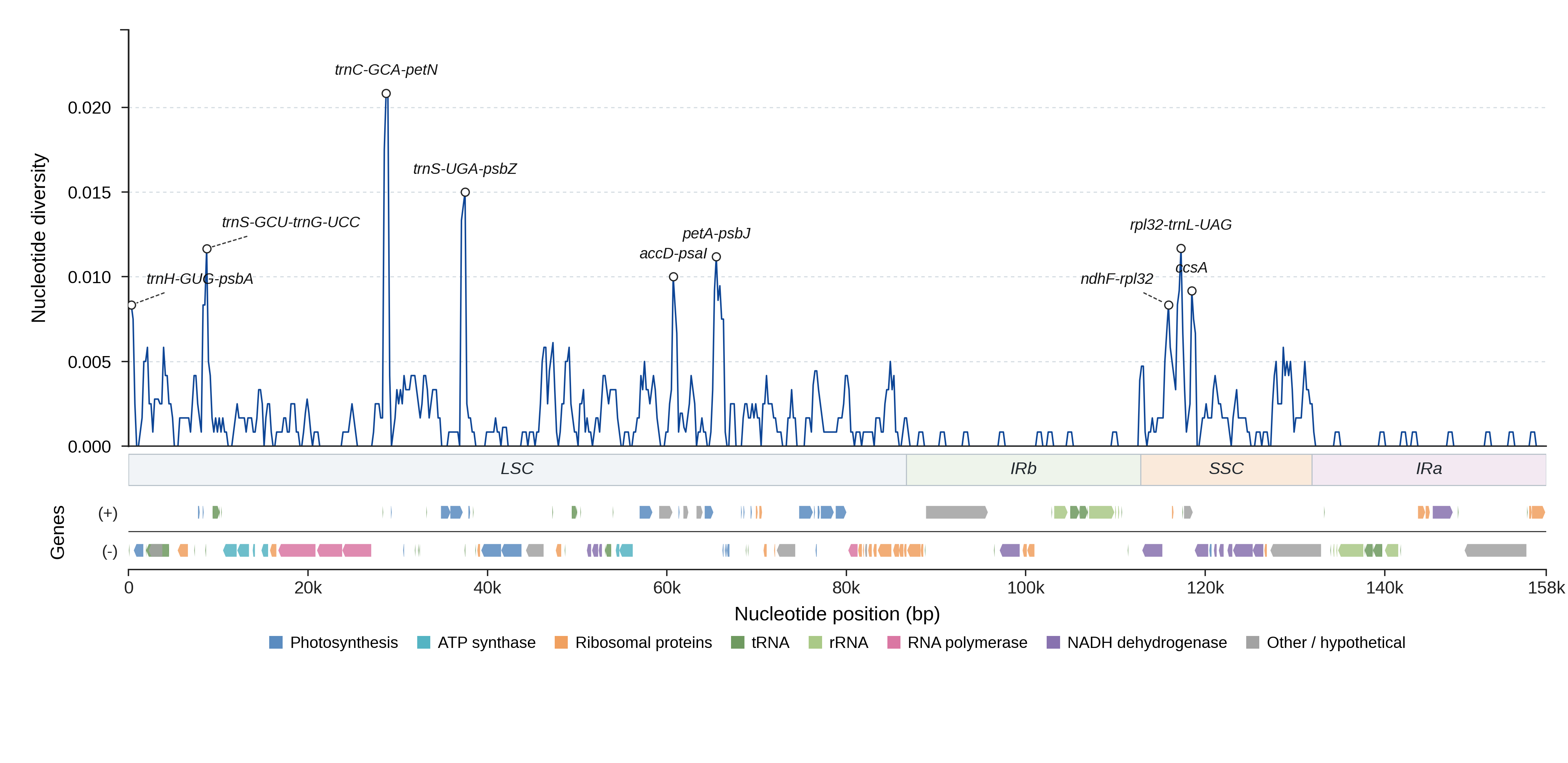 Sliding-window nucleotide diversity