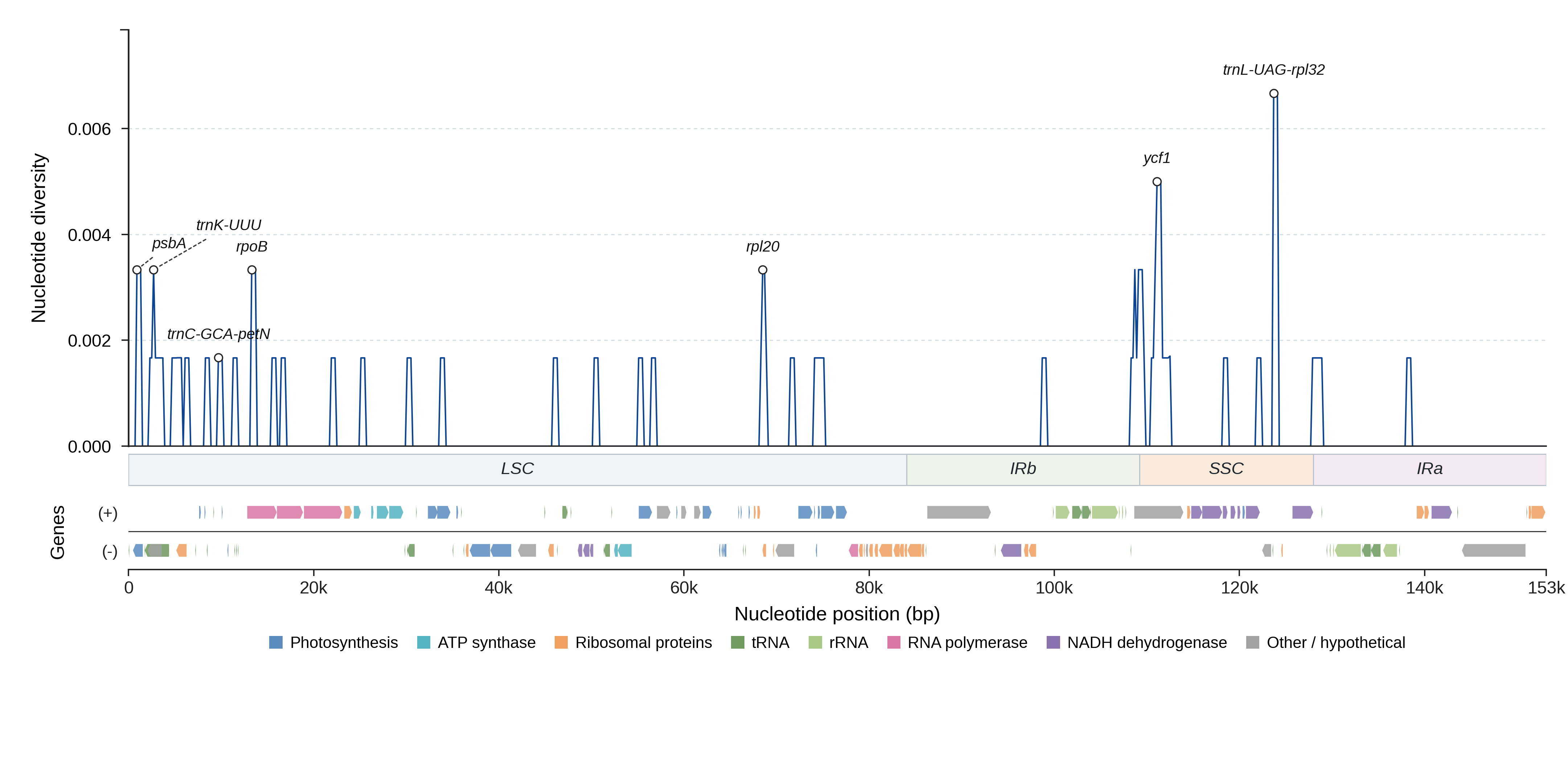 Sliding-window nucleotide diversity