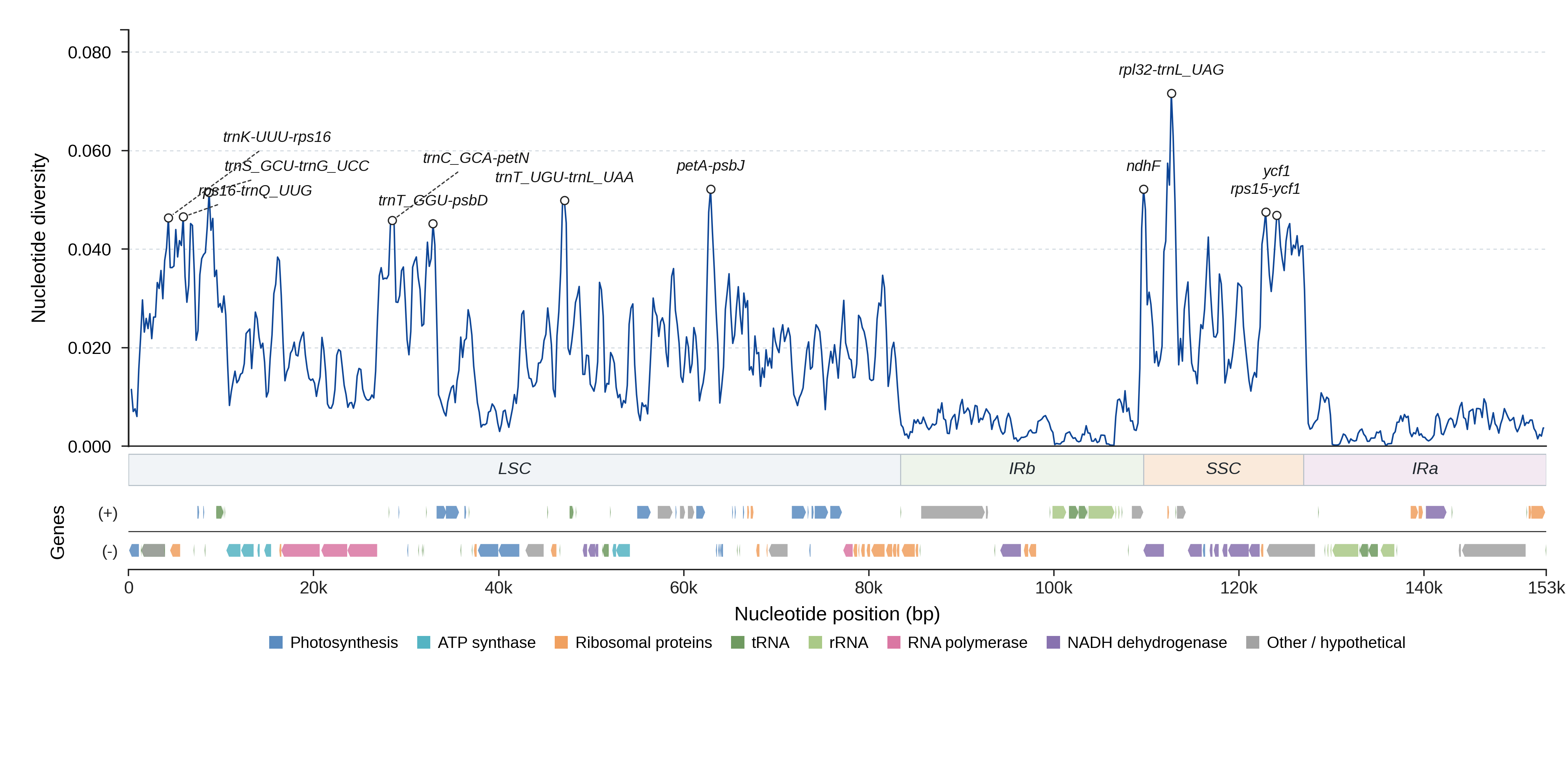 Sliding-window nucleotide diversity