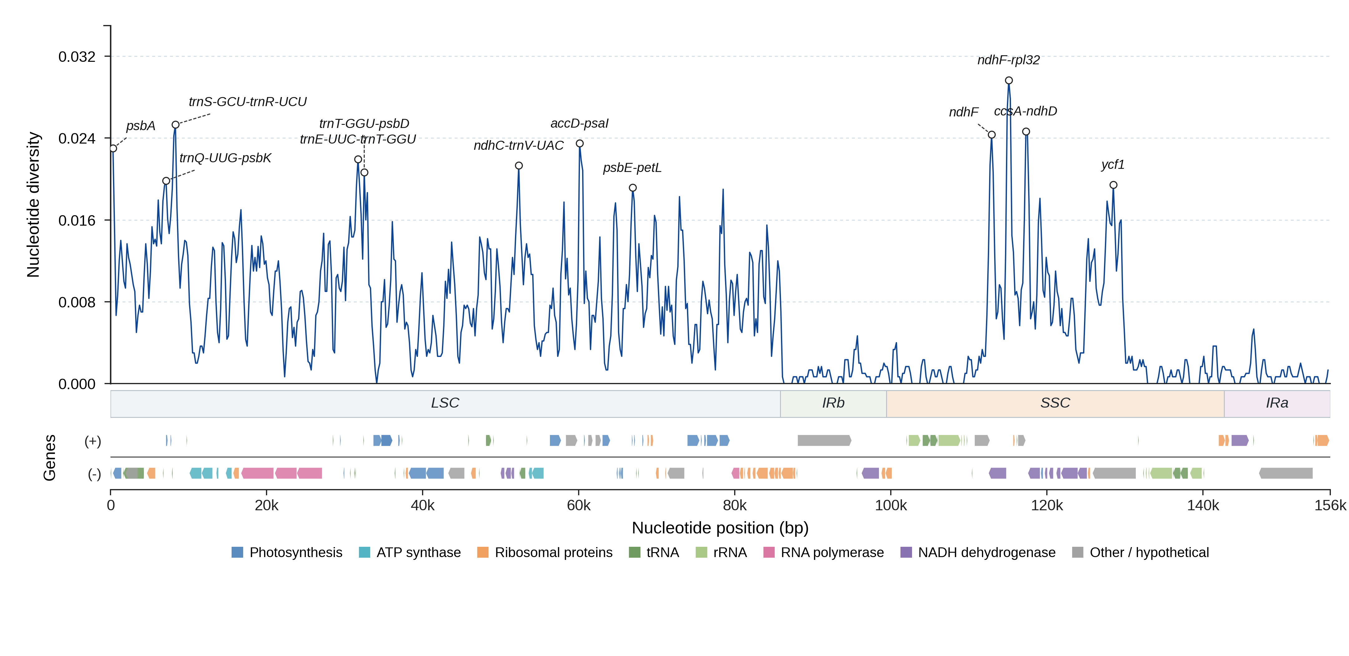 Sliding-window nucleotide diversity