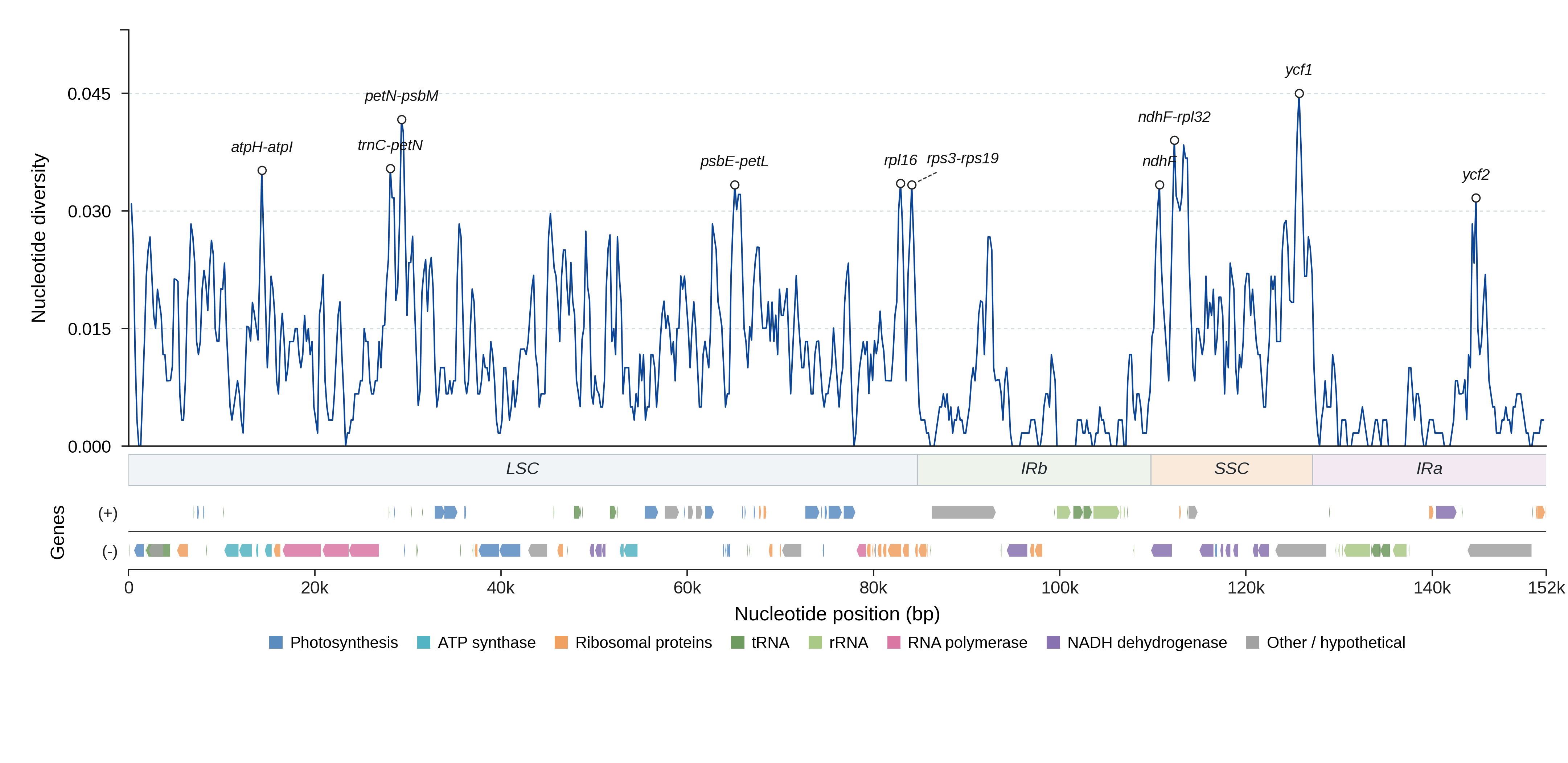 Sliding-window nucleotide diversity