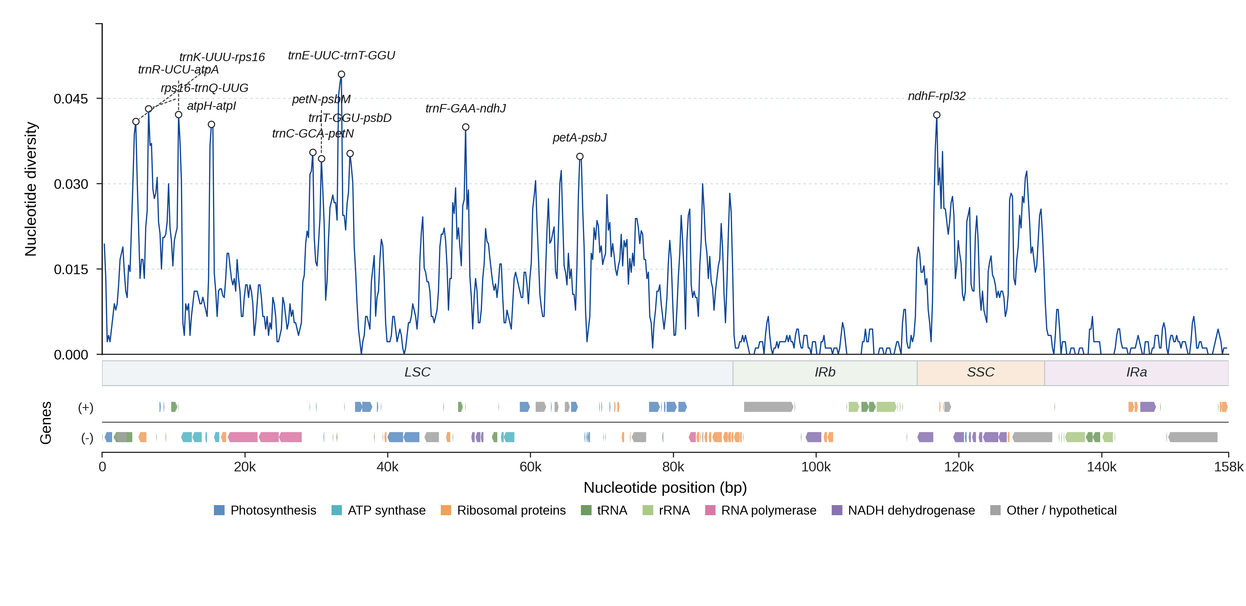 Sliding-window nucleotide diversity