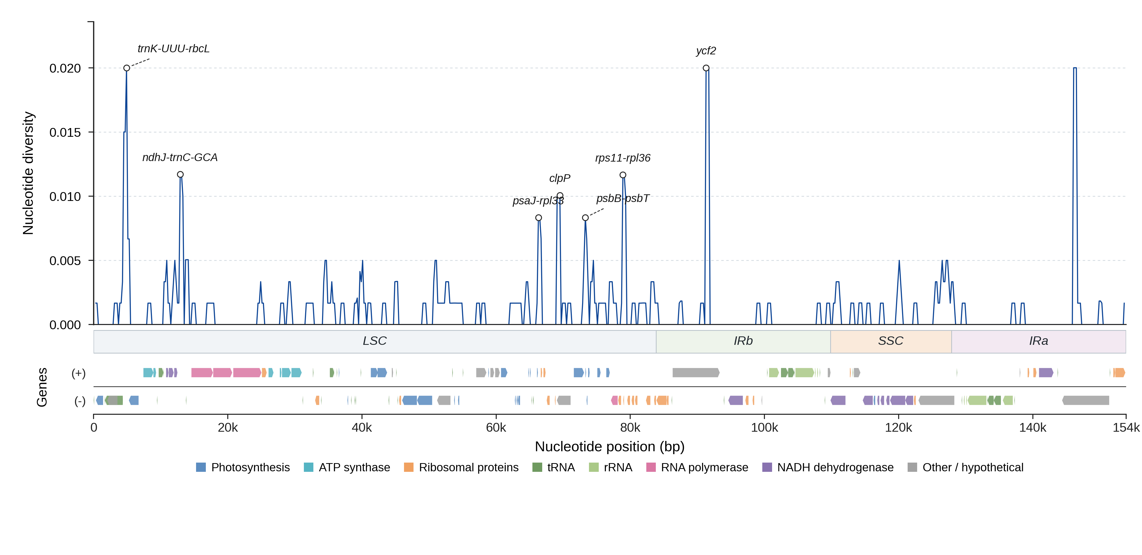 Sliding-window nucleotide diversity
