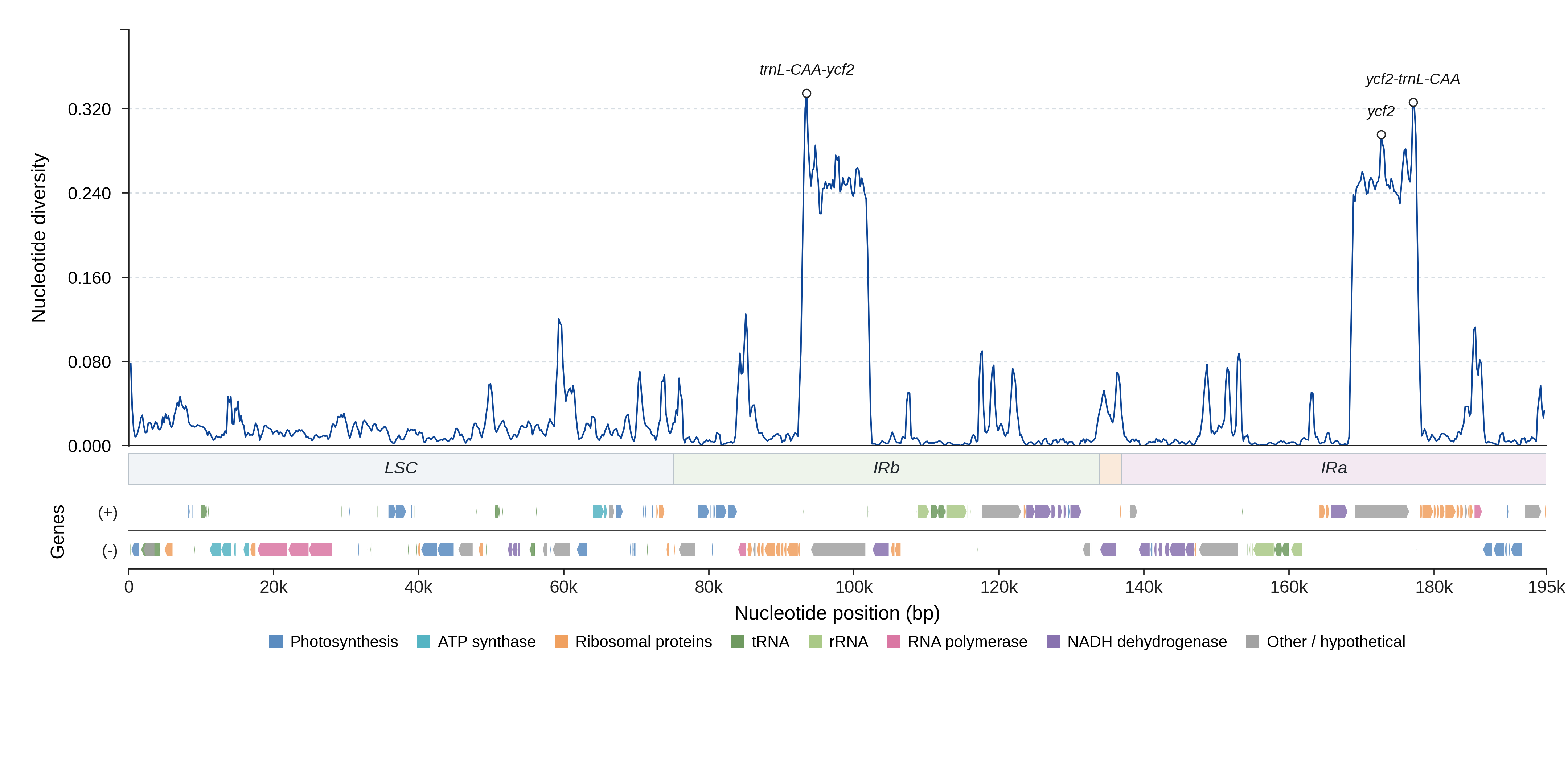 Sliding-window nucleotide diversity