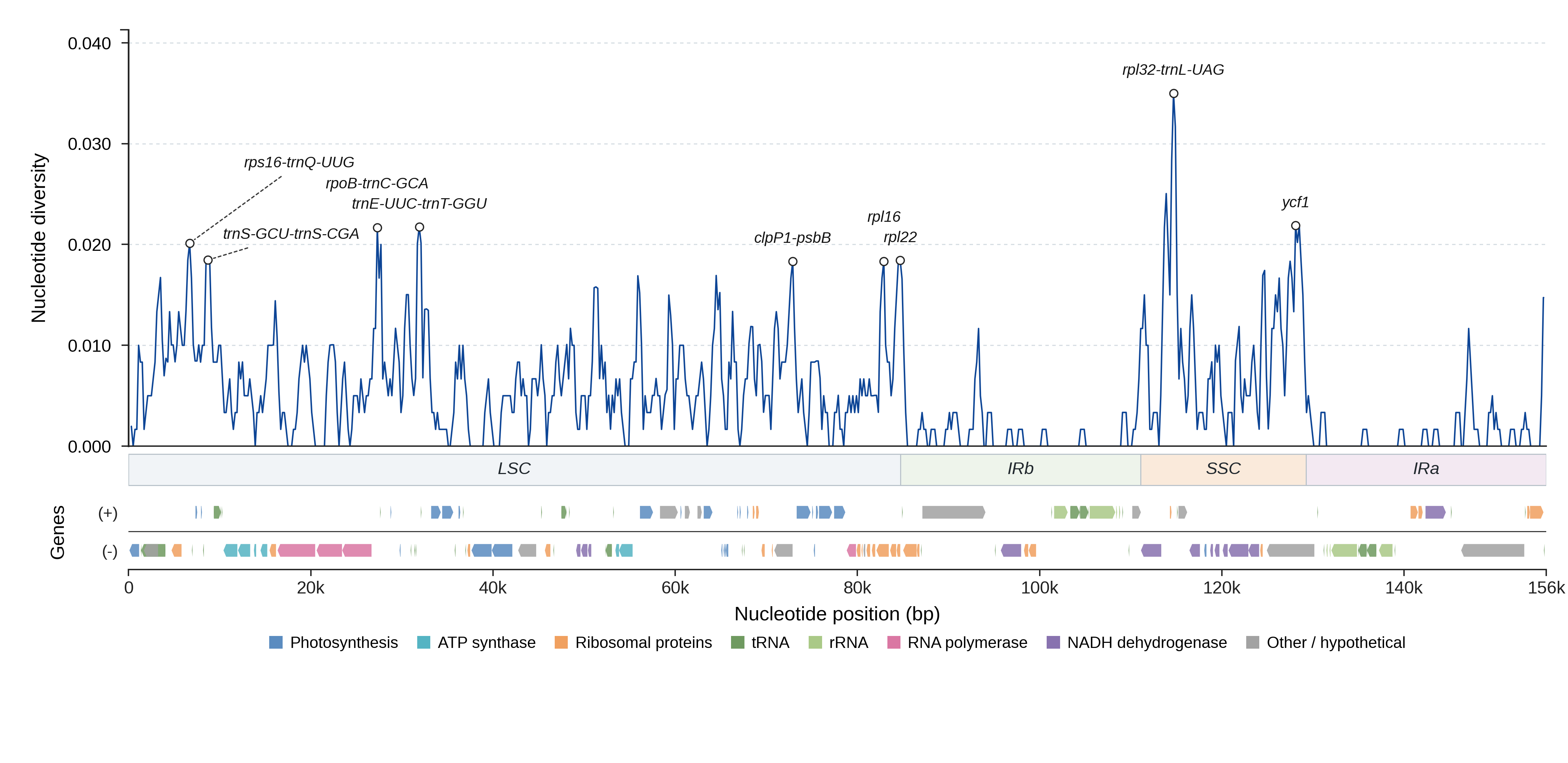 Sliding-window nucleotide diversity