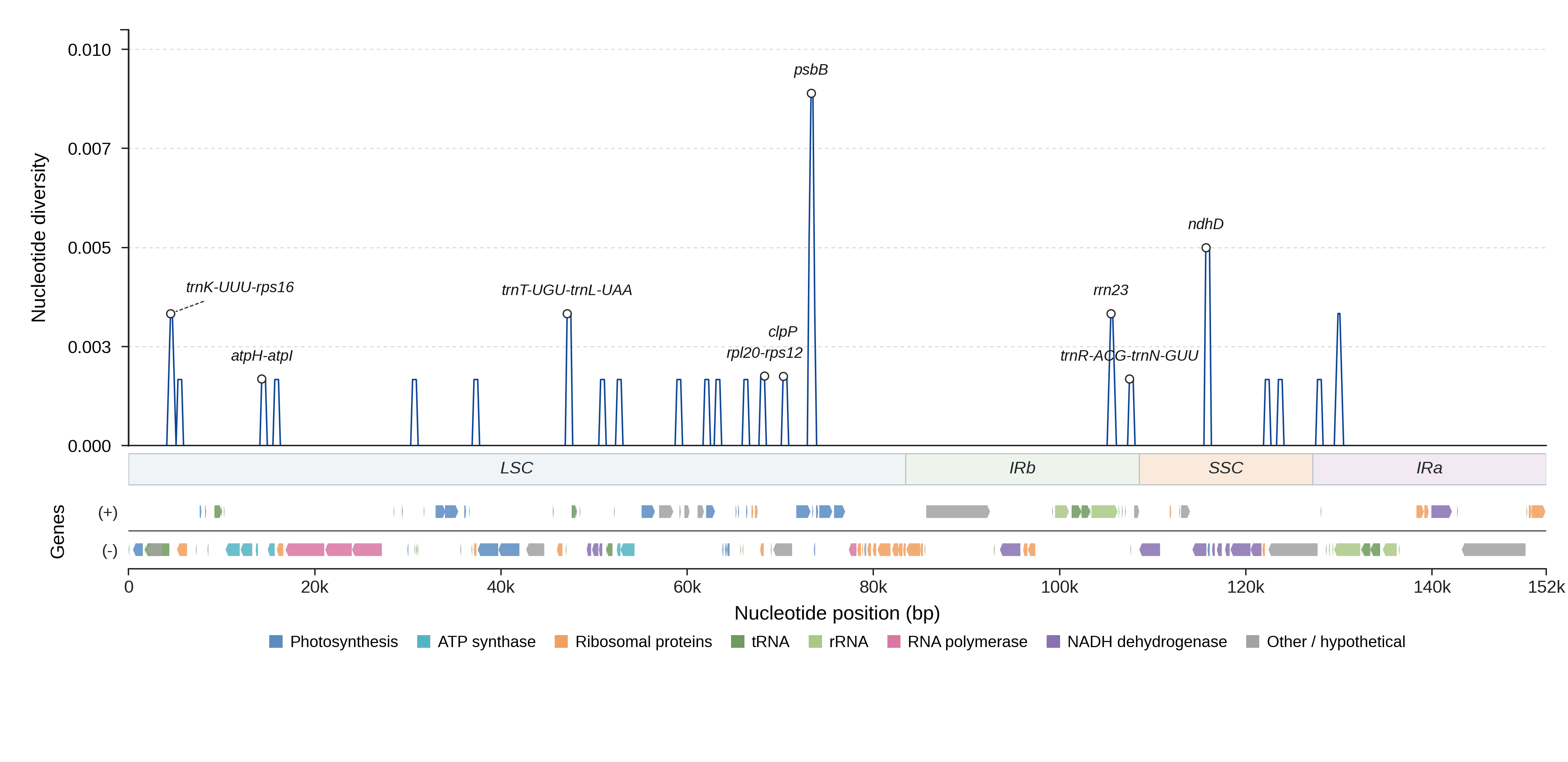 Sliding-window nucleotide diversity