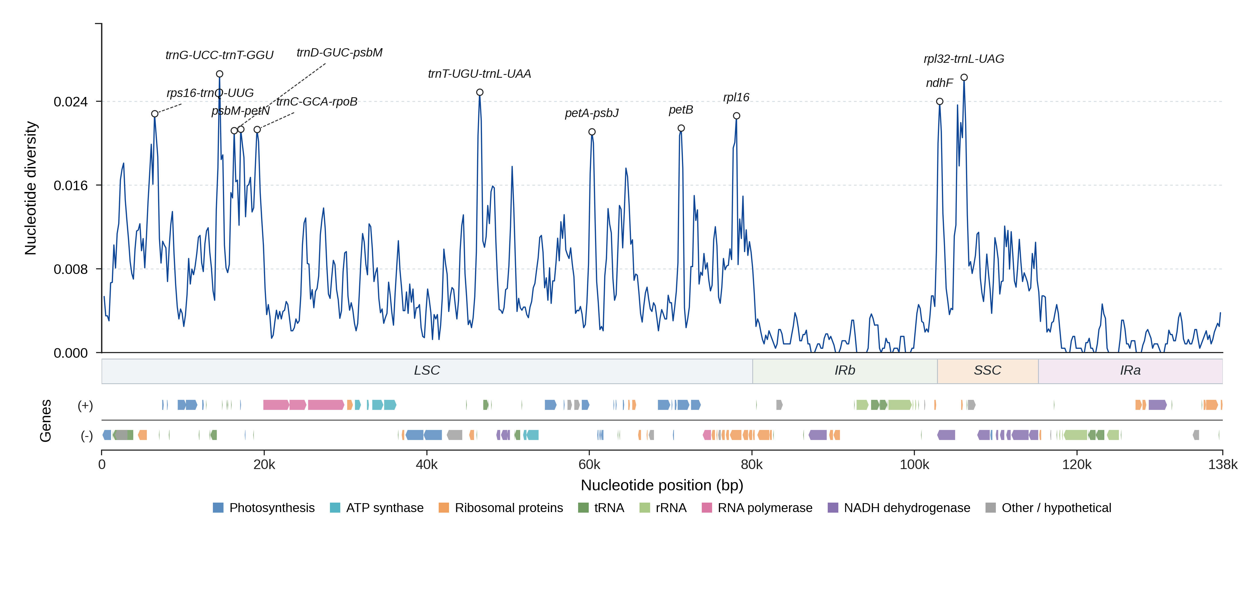 Sliding-window nucleotide diversity