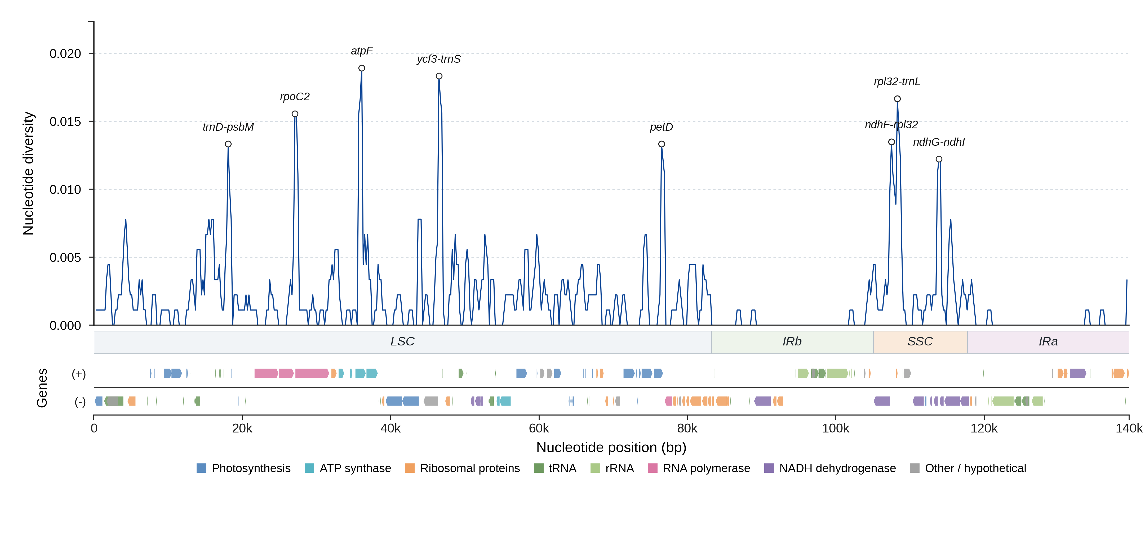 Sliding-window nucleotide diversity