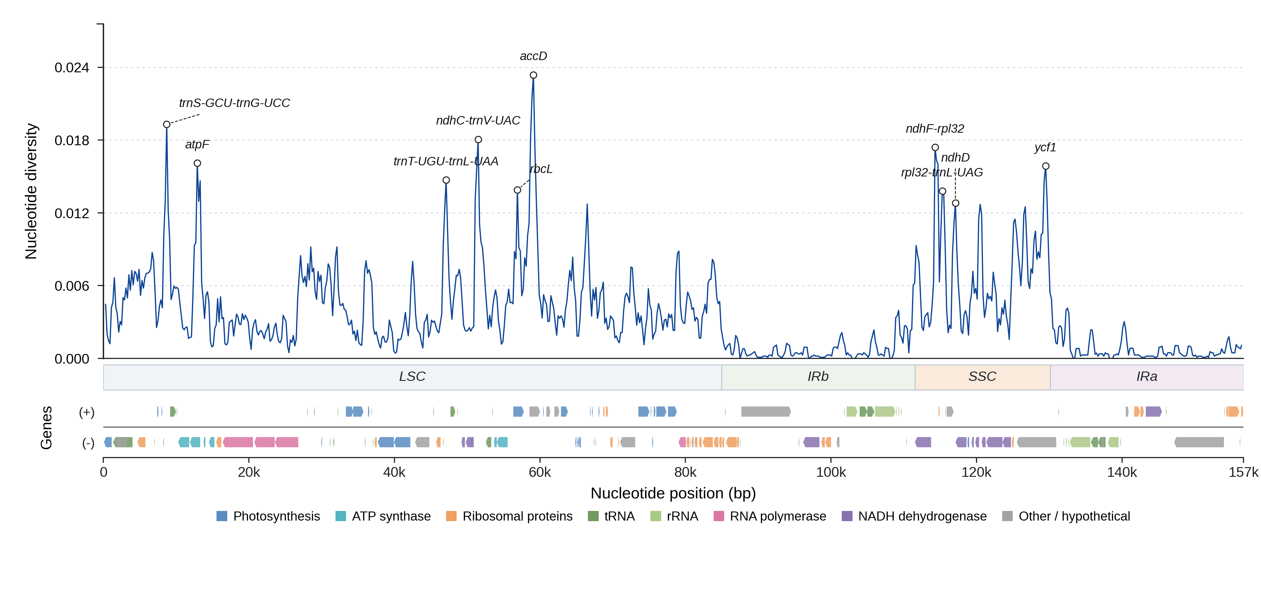 Sliding-window nucleotide diversity