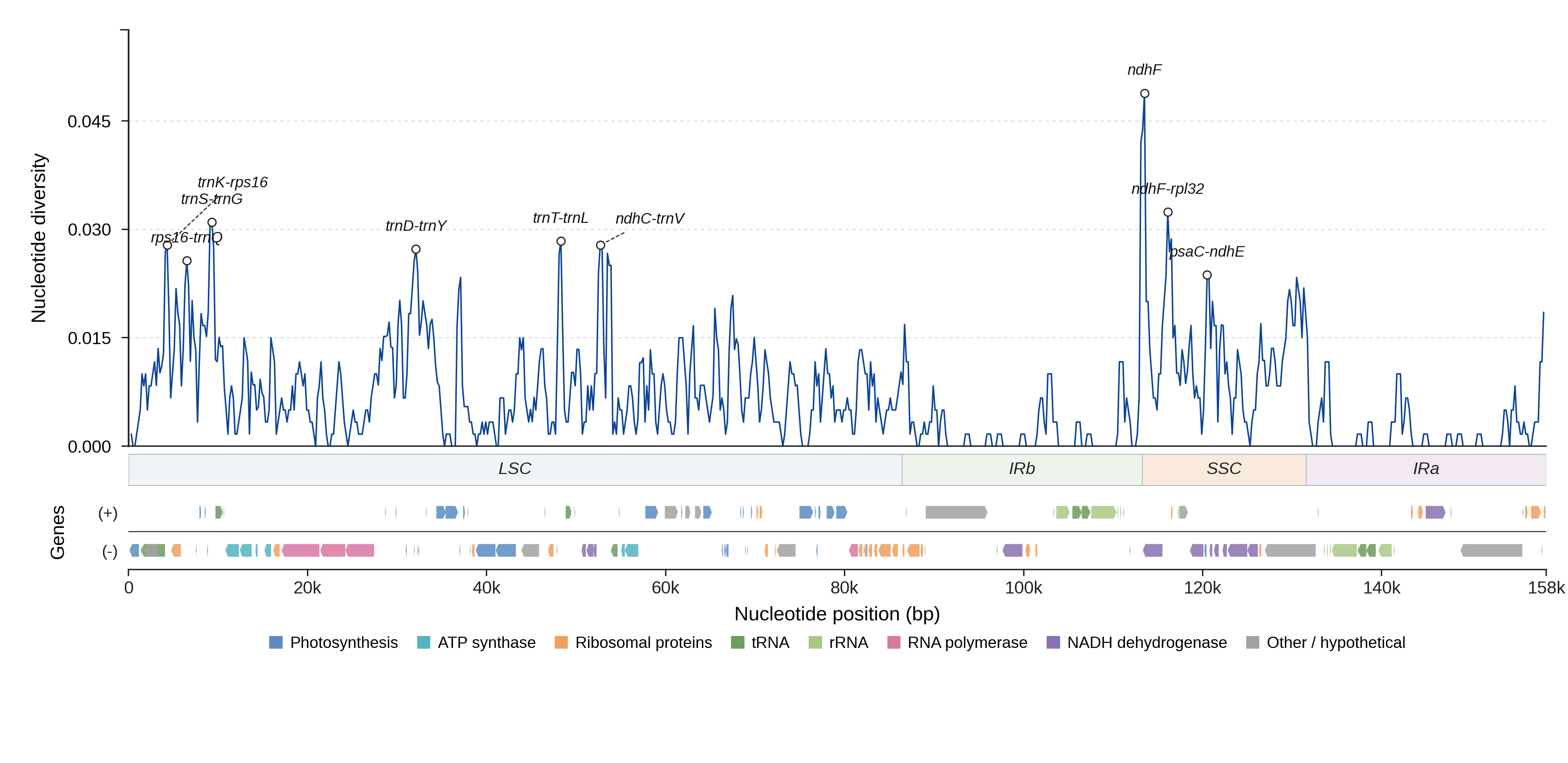 Sliding-window nucleotide diversity