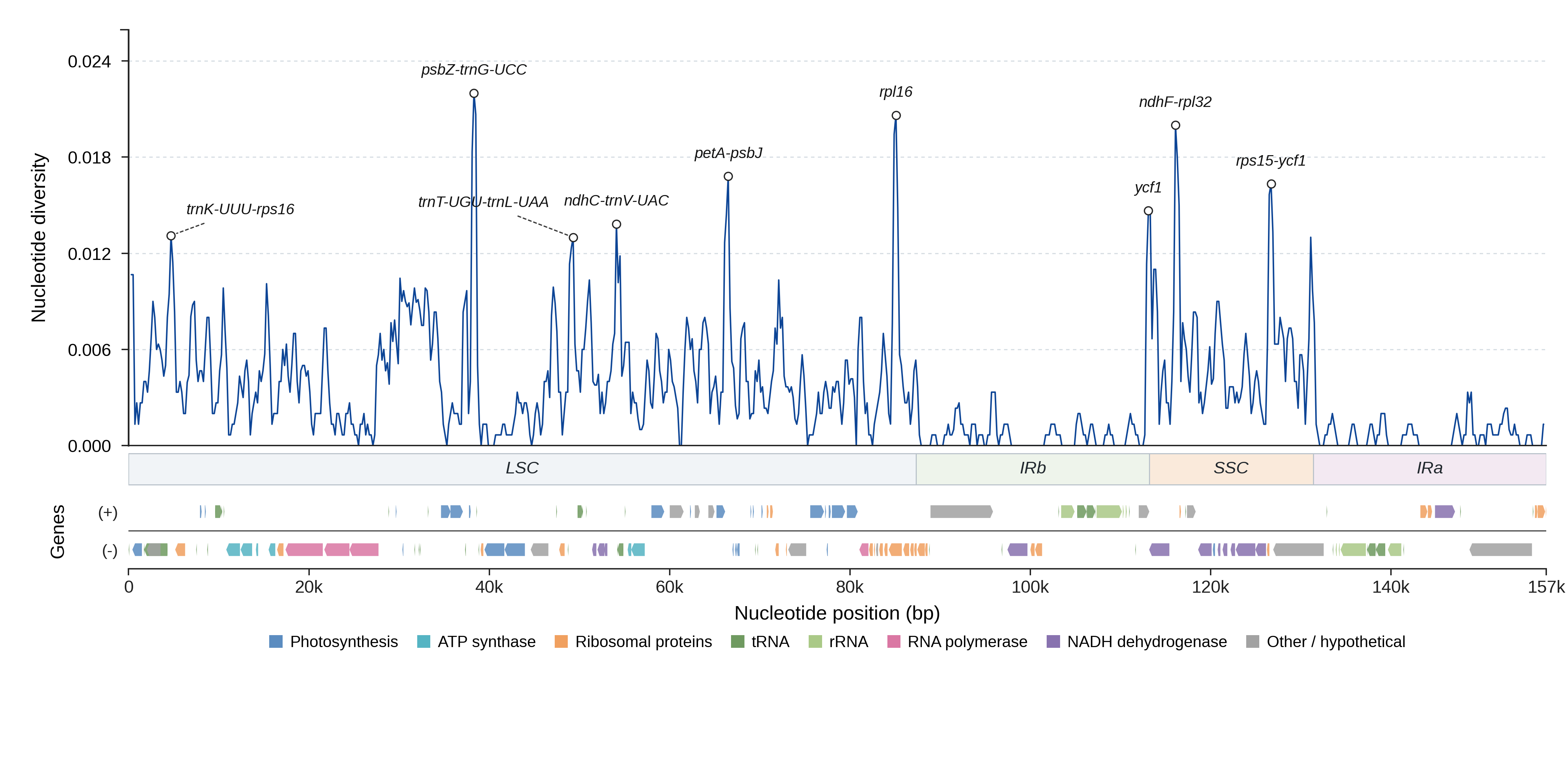 Sliding-window nucleotide diversity