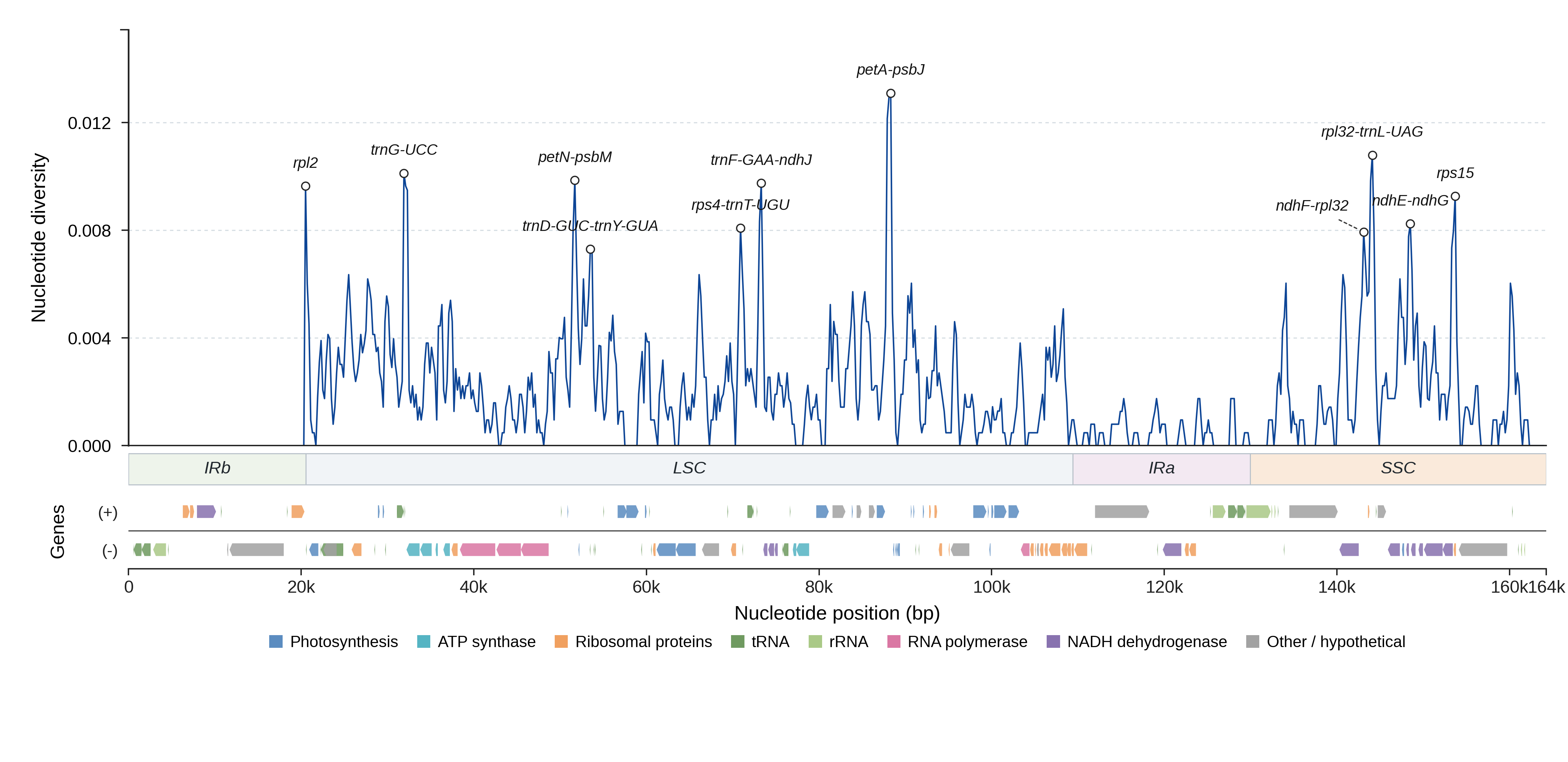 Sliding-window nucleotide diversity