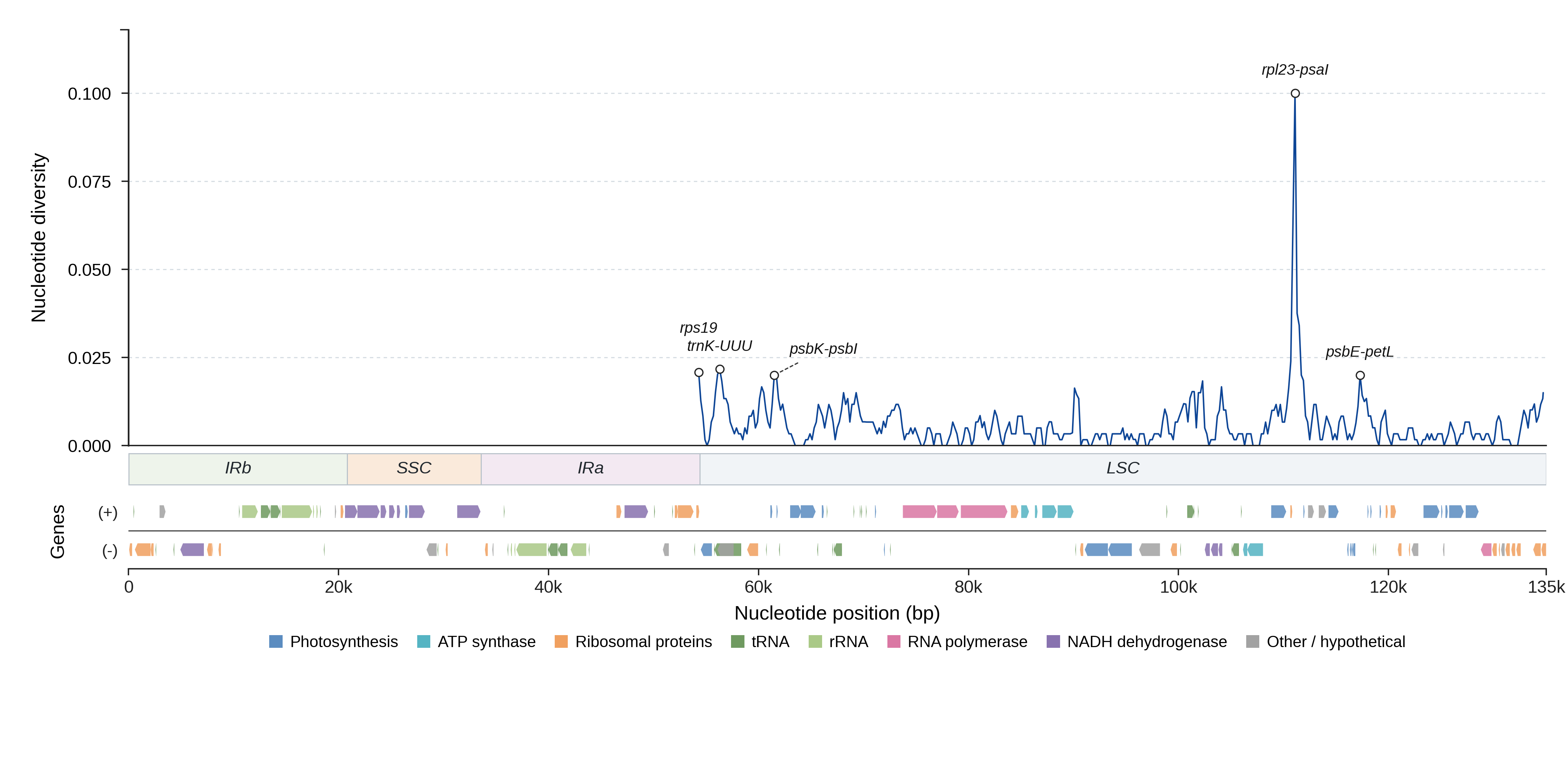Sliding-window nucleotide diversity
