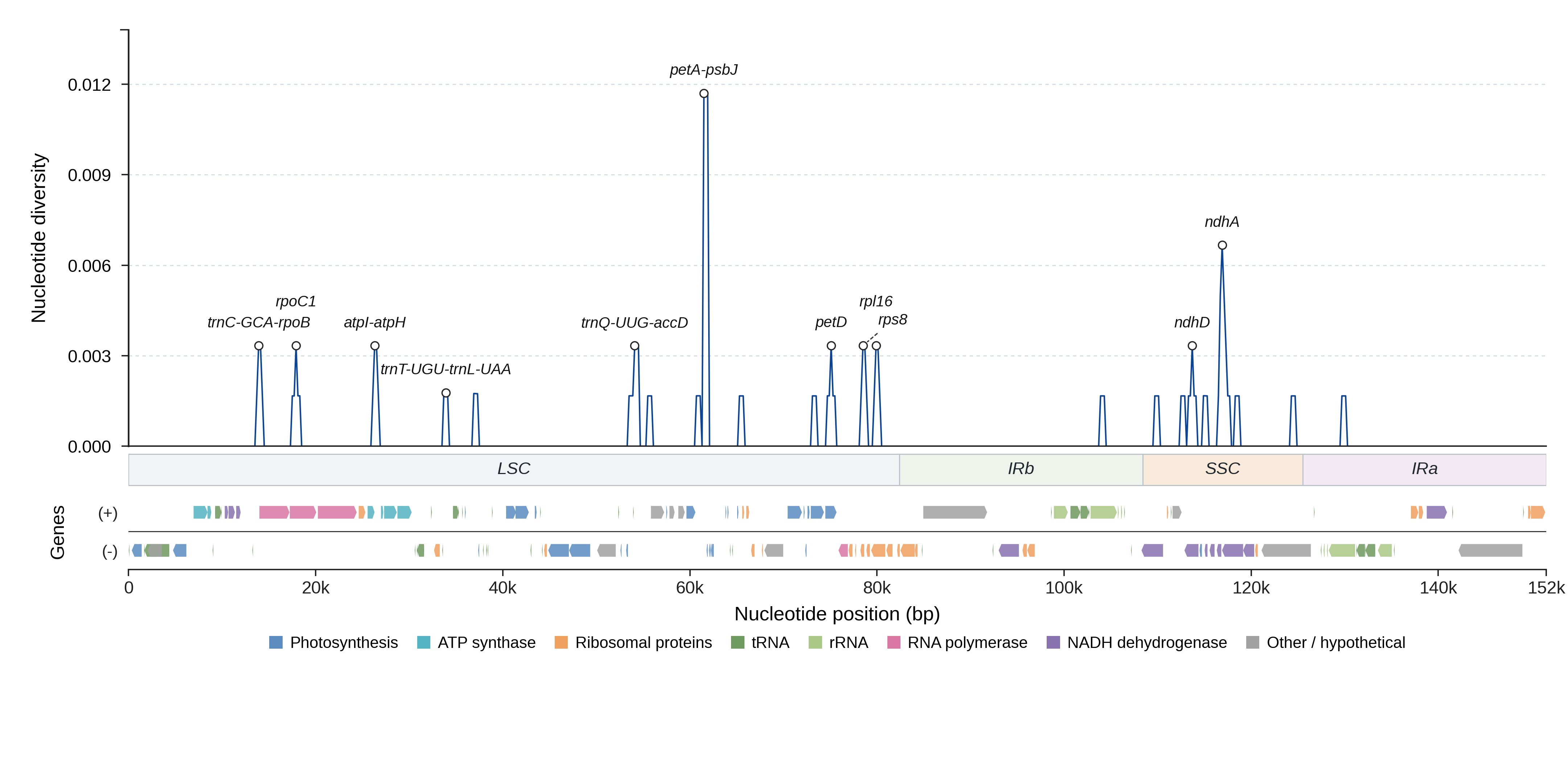Sliding-window nucleotide diversity