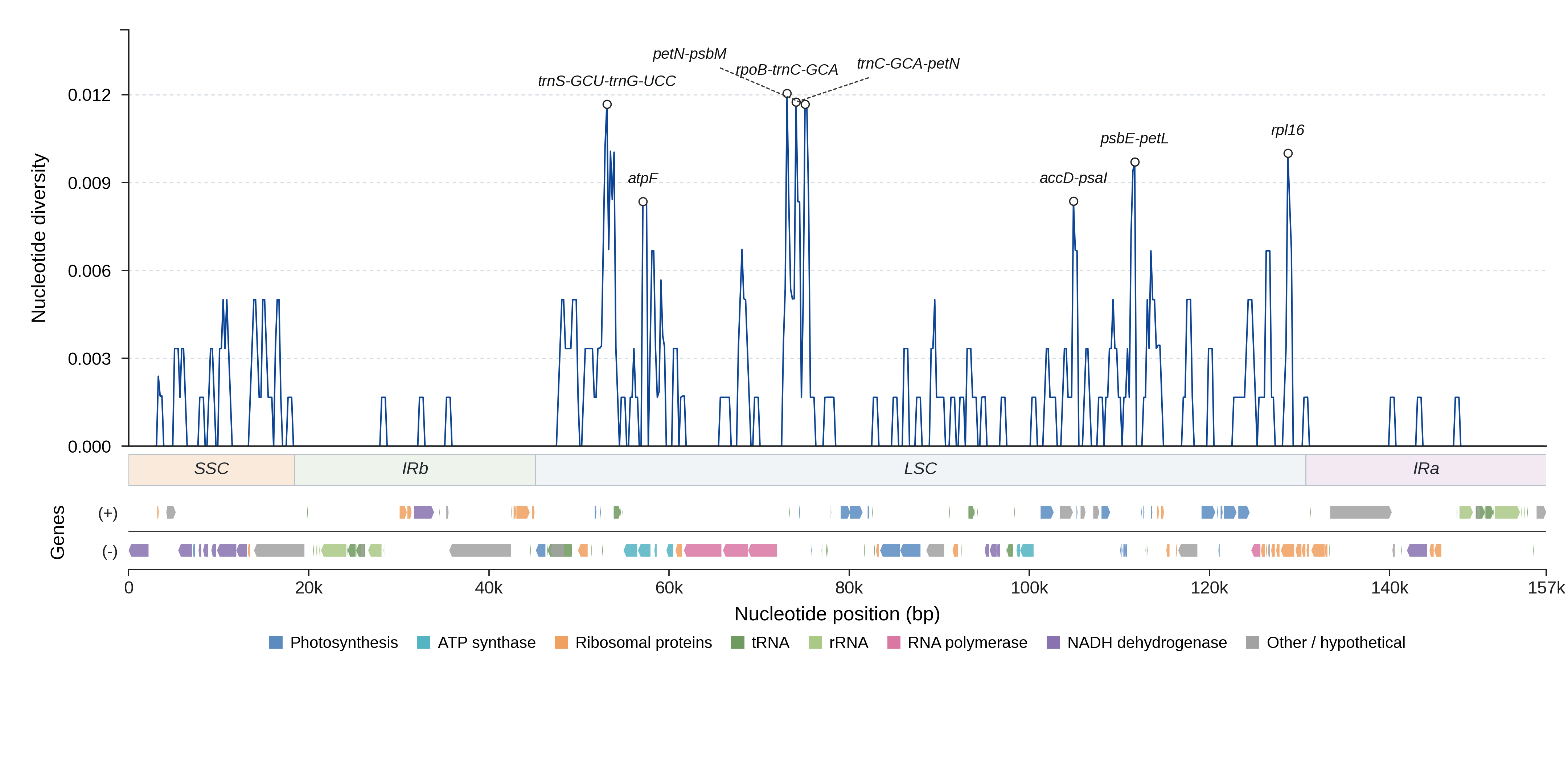 Sliding-window nucleotide diversity