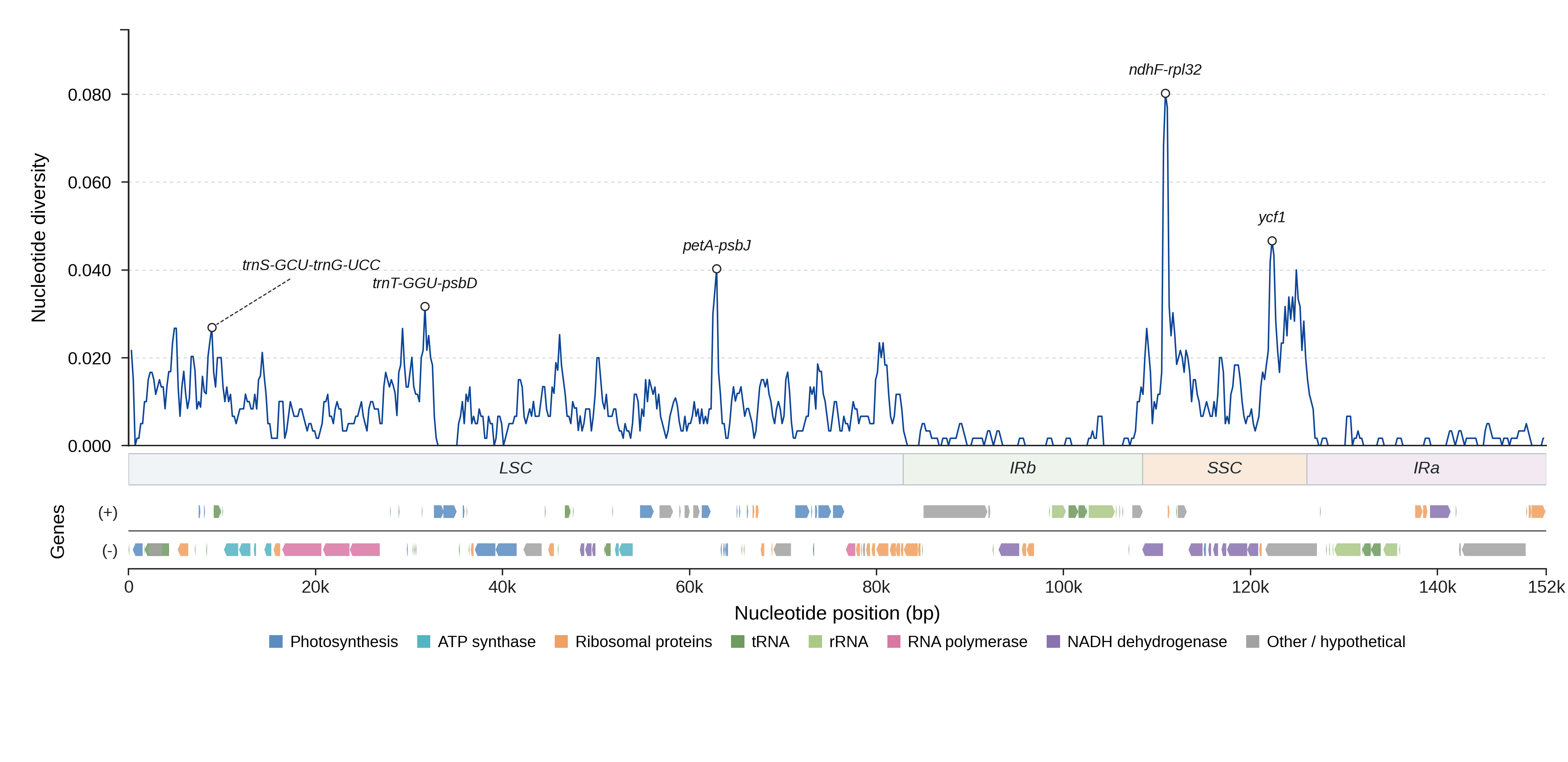Sliding-window nucleotide diversity