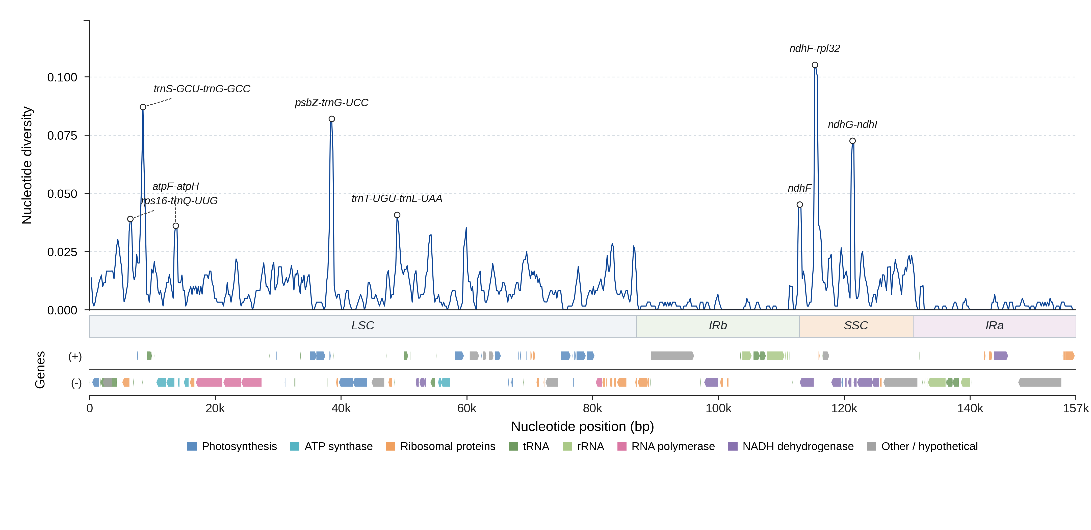 Sliding-window nucleotide diversity