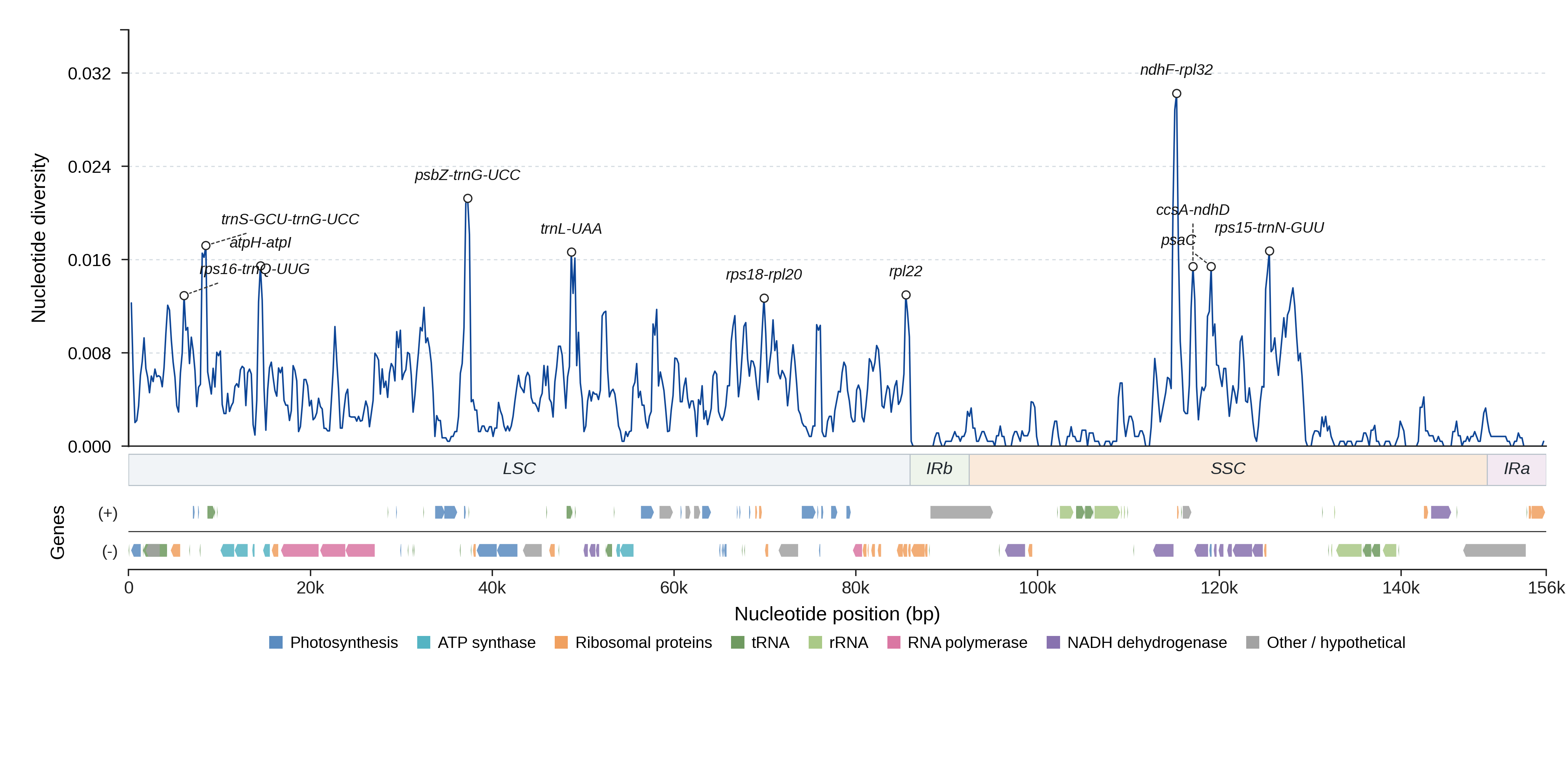 Sliding-window nucleotide diversity