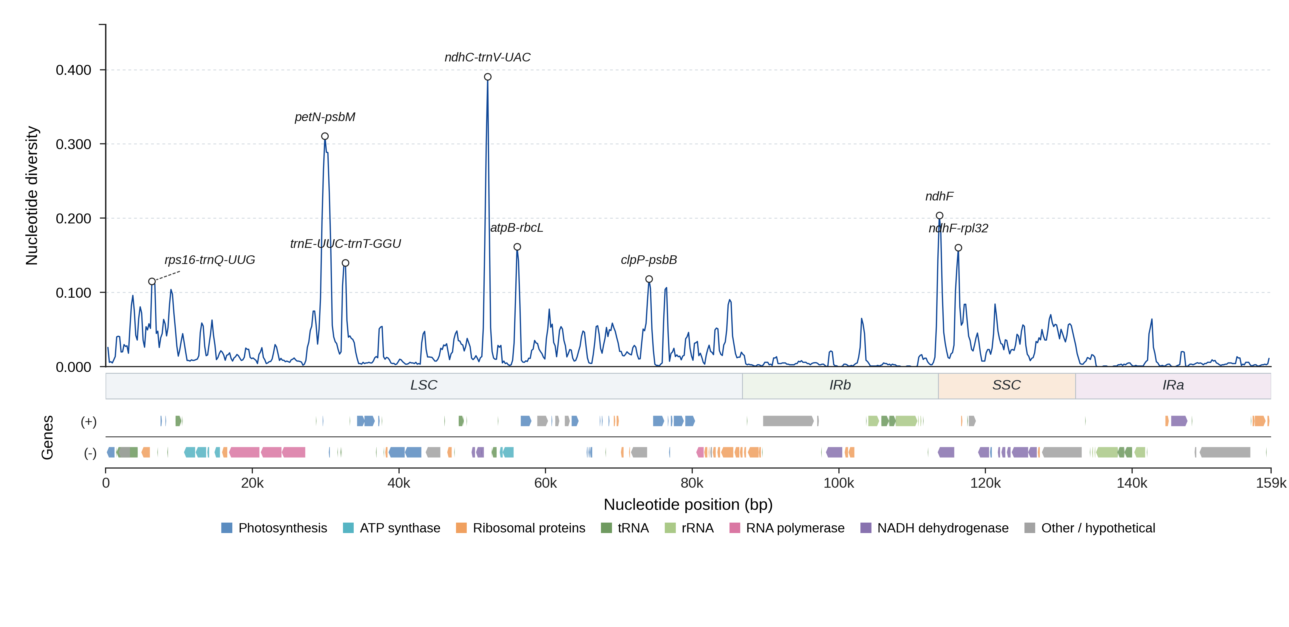 Sliding-window nucleotide diversity