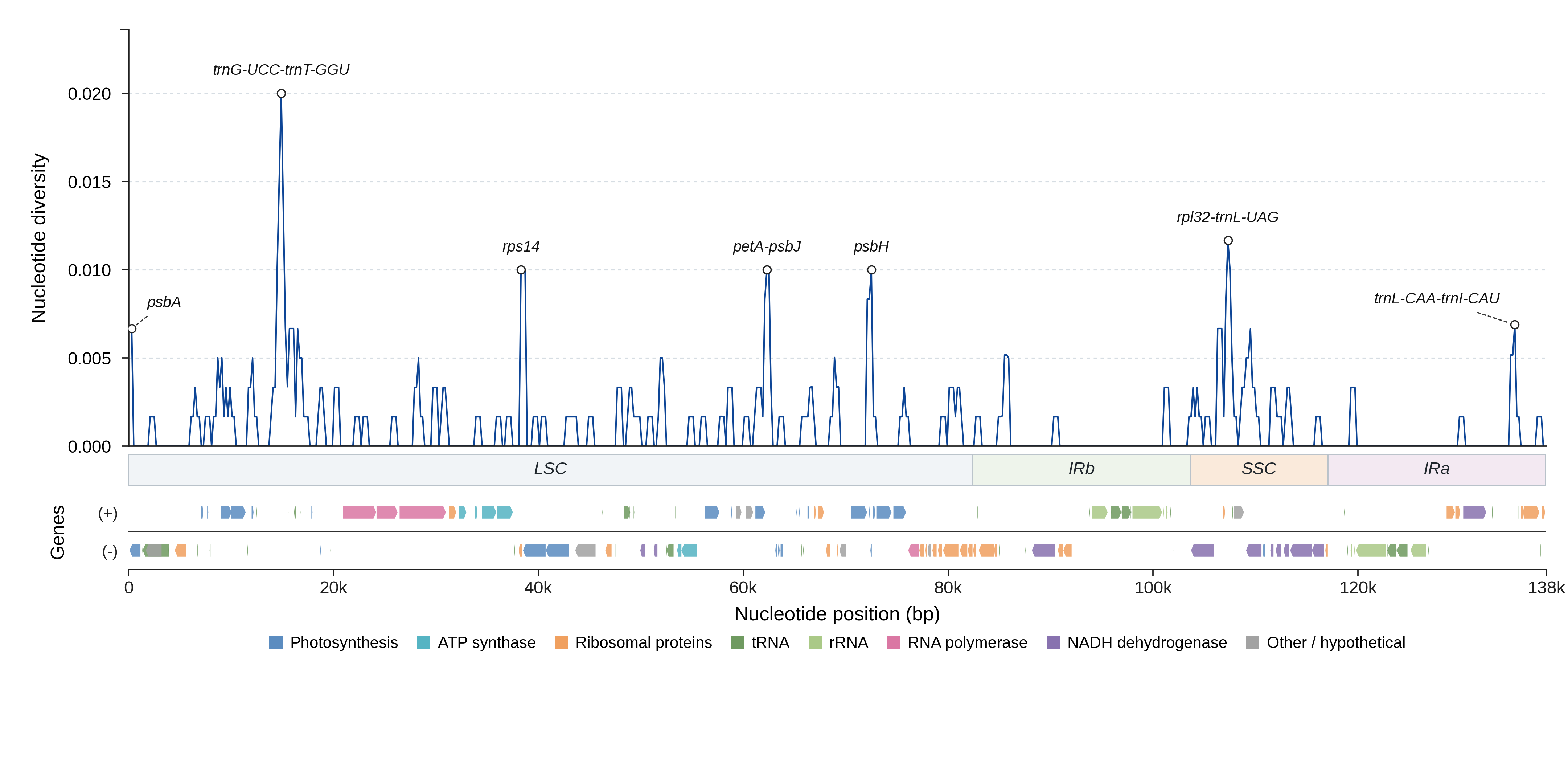 Sliding-window nucleotide diversity