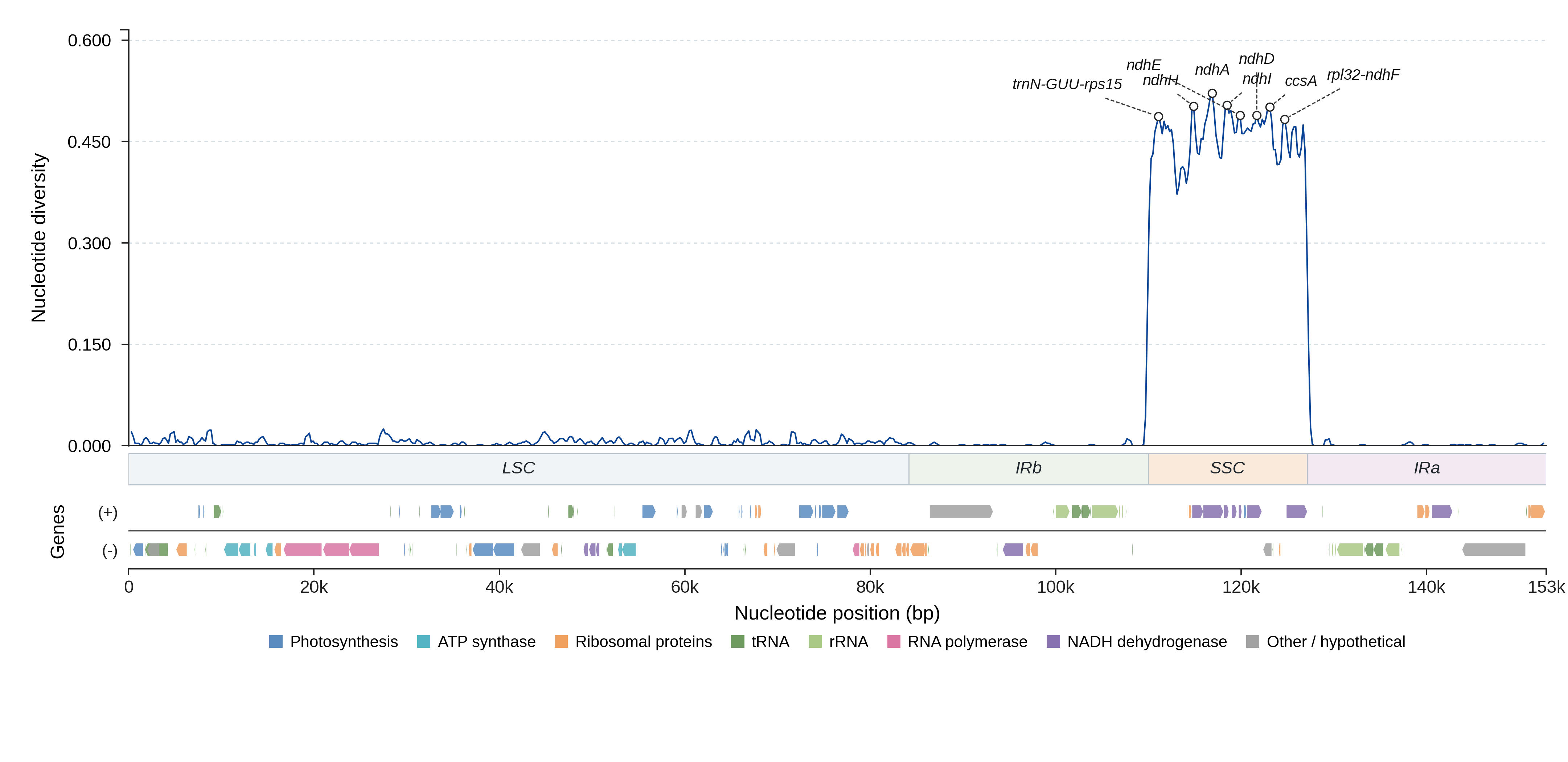 Sliding-window nucleotide diversity