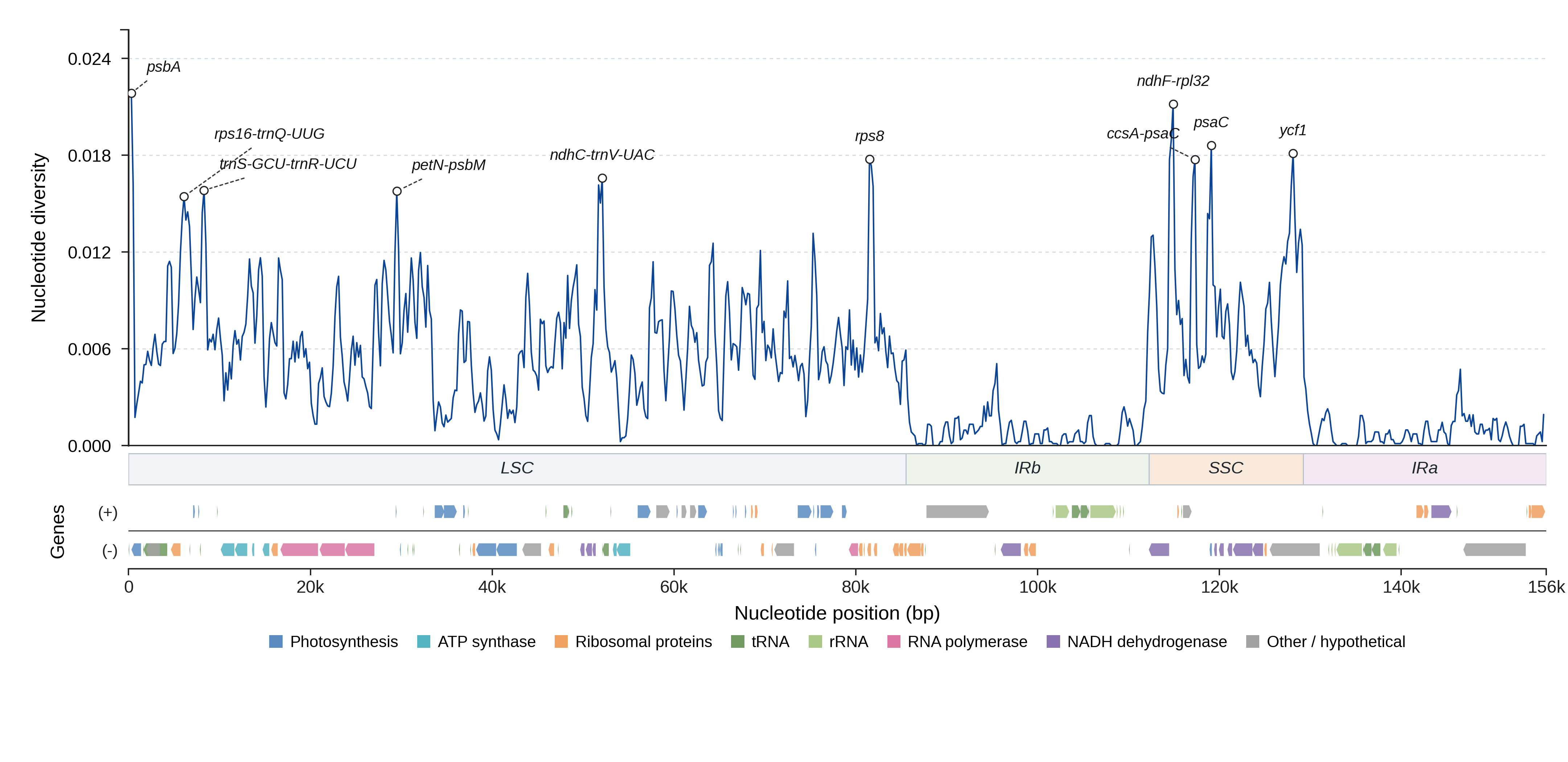 Sliding-window nucleotide diversity