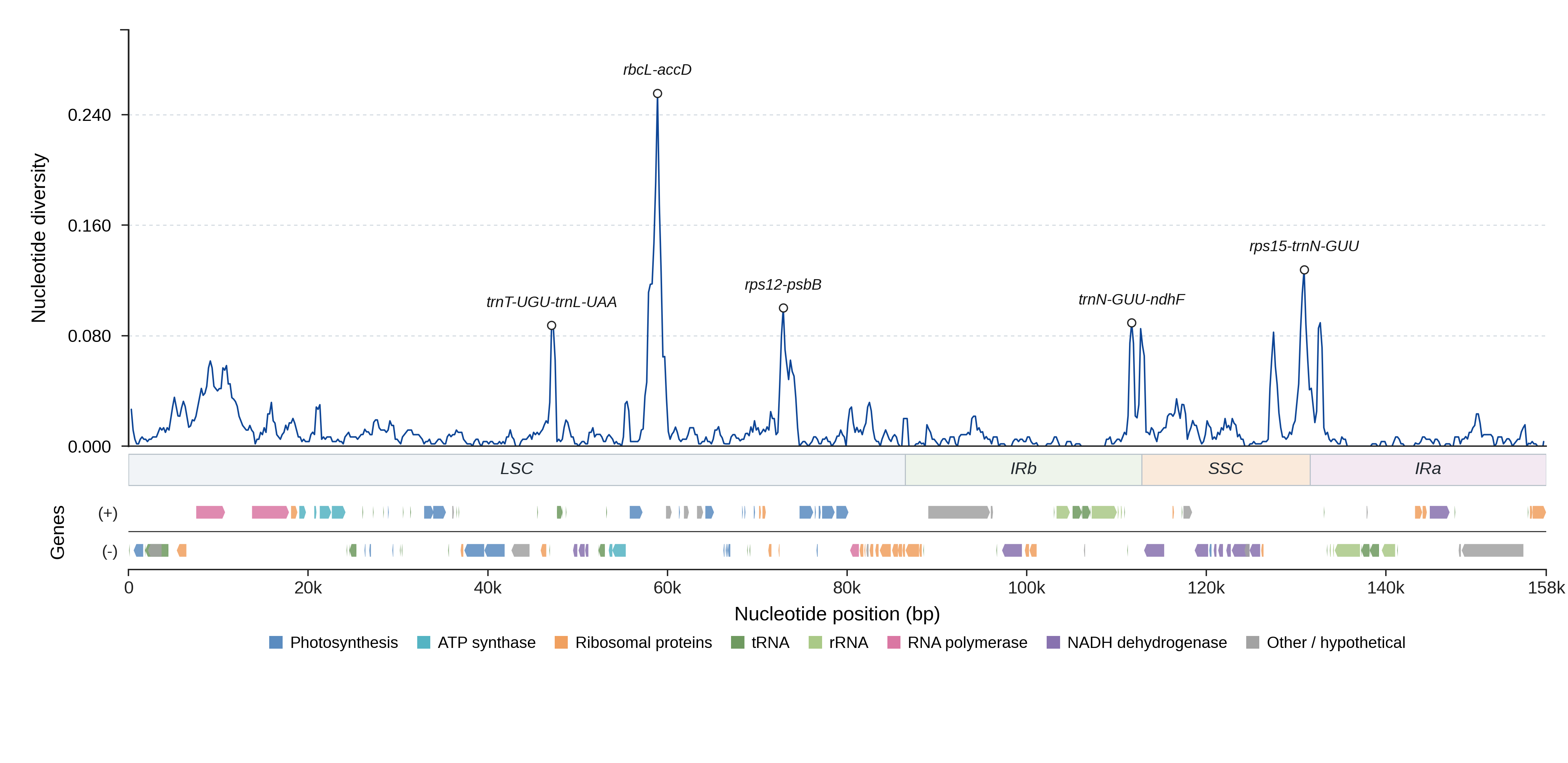 Sliding-window nucleotide diversity