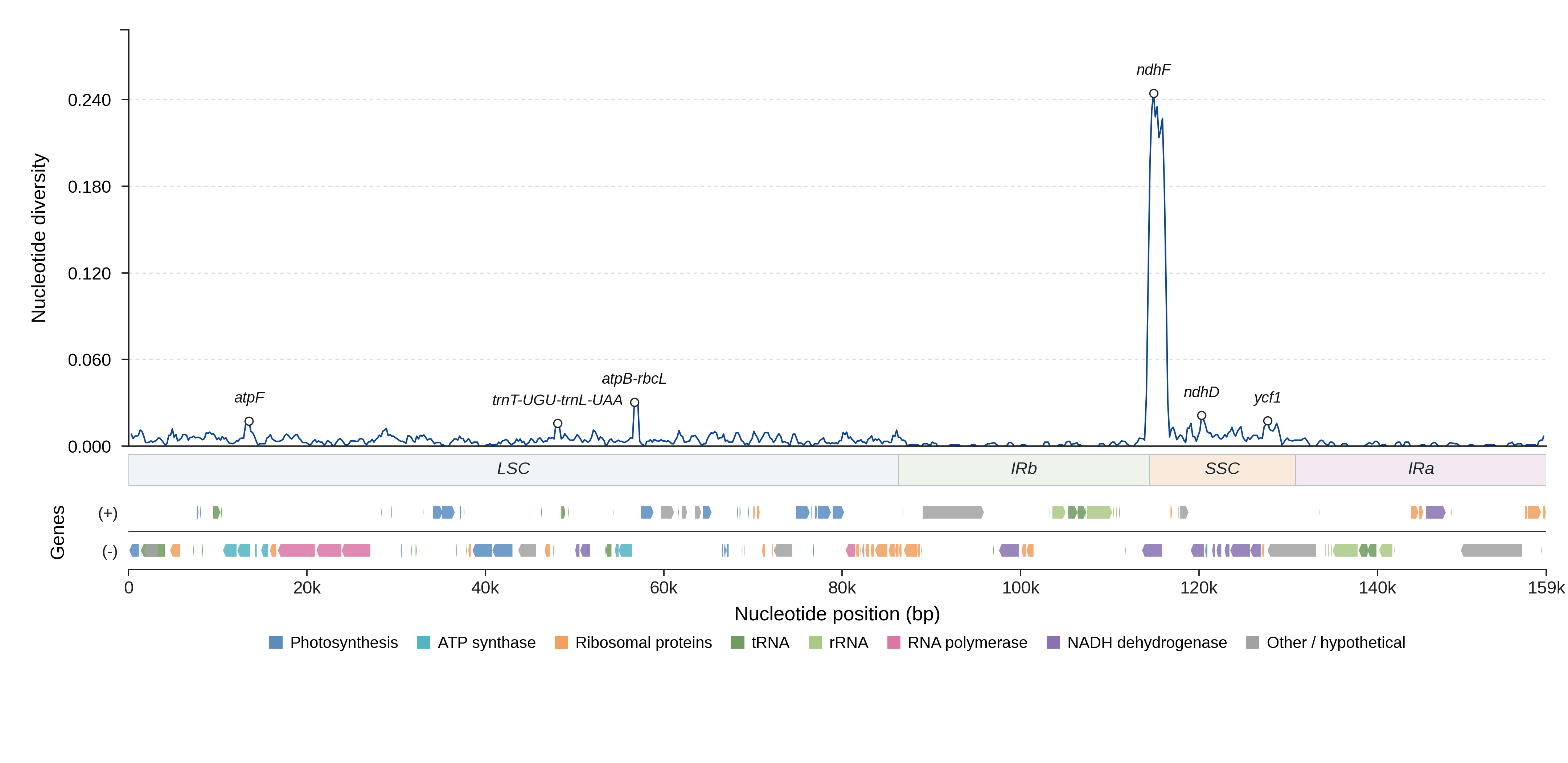 Sliding-window nucleotide diversity