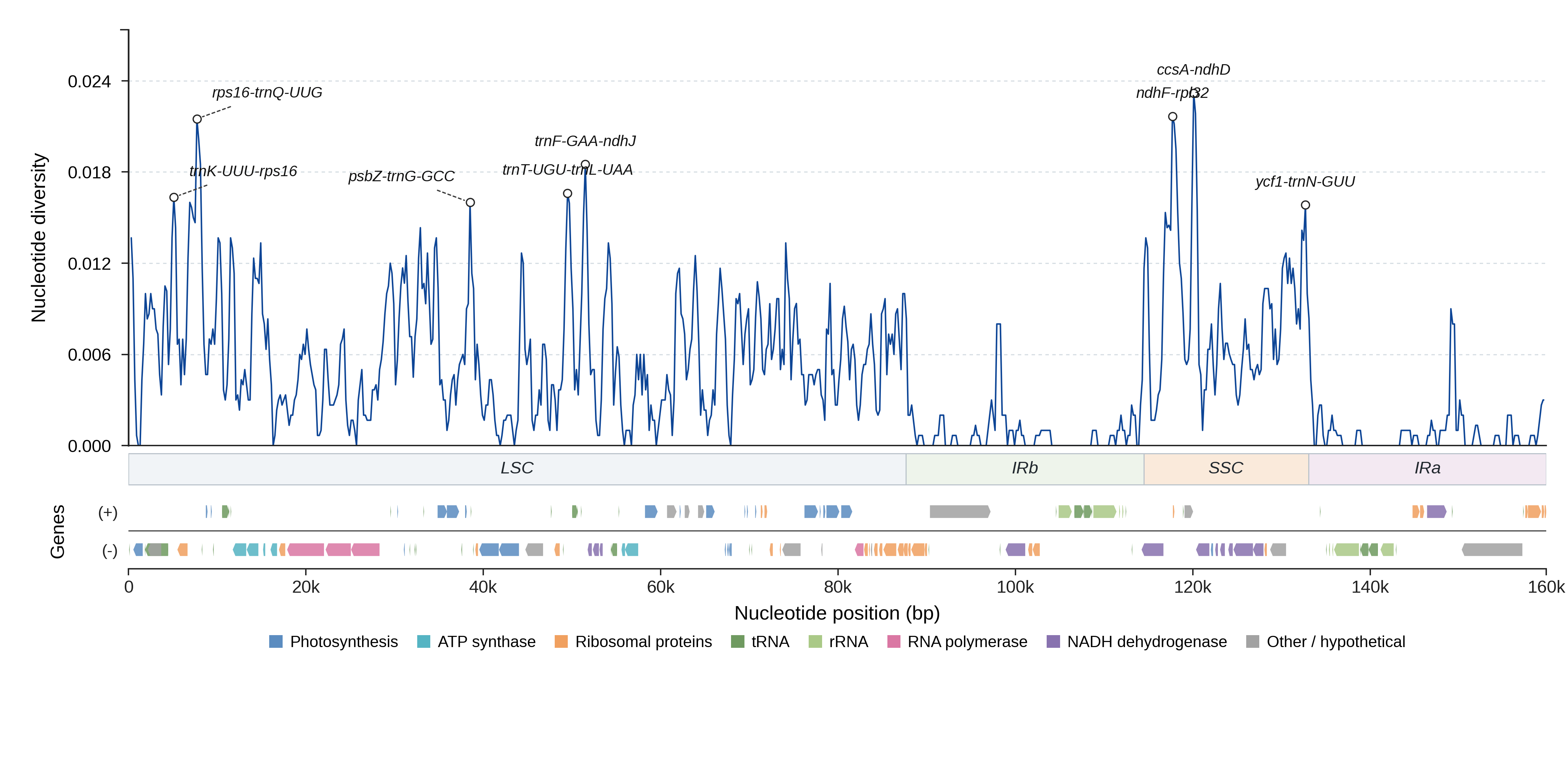 Sliding-window nucleotide diversity