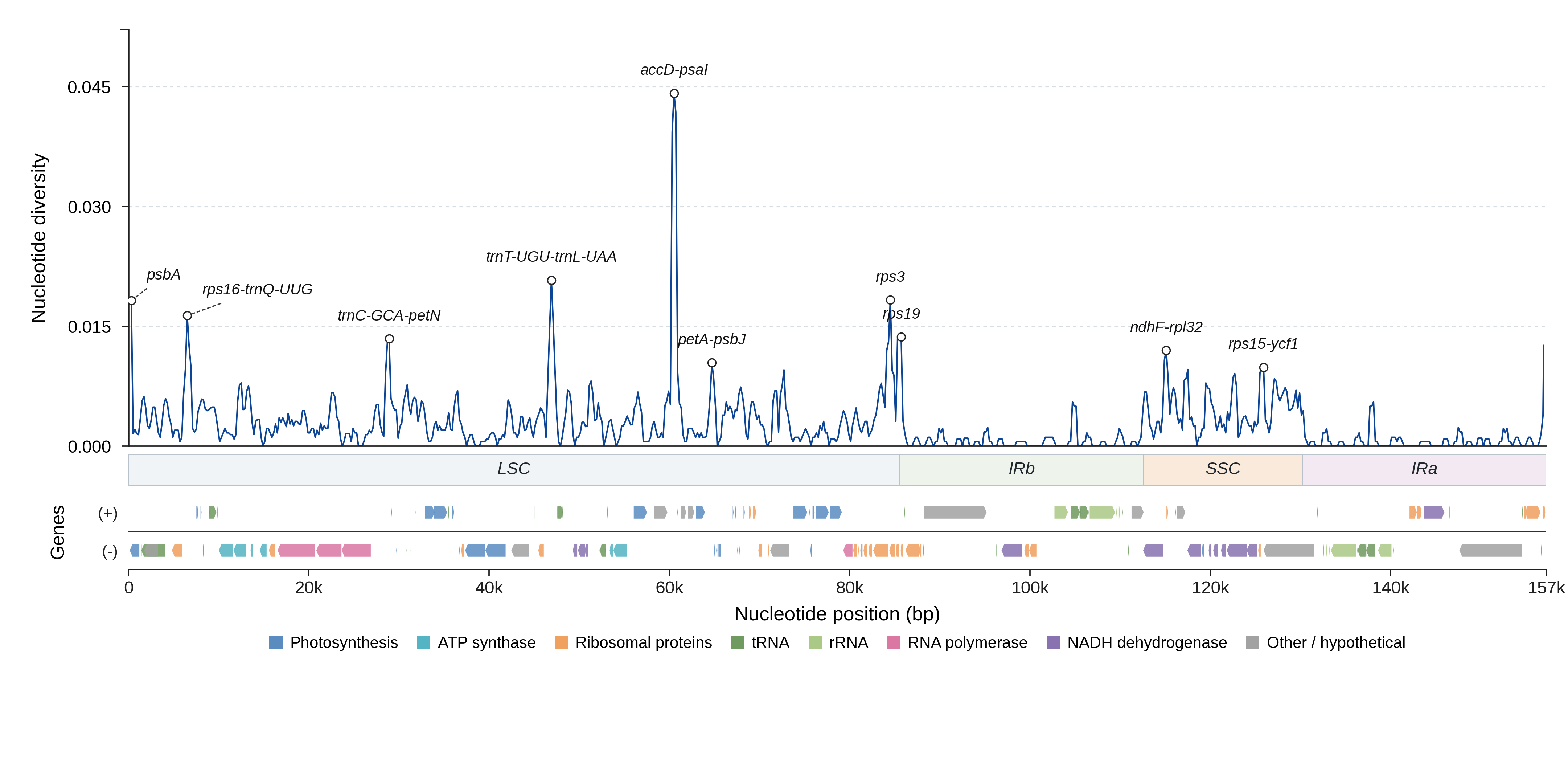 Sliding-window nucleotide diversity