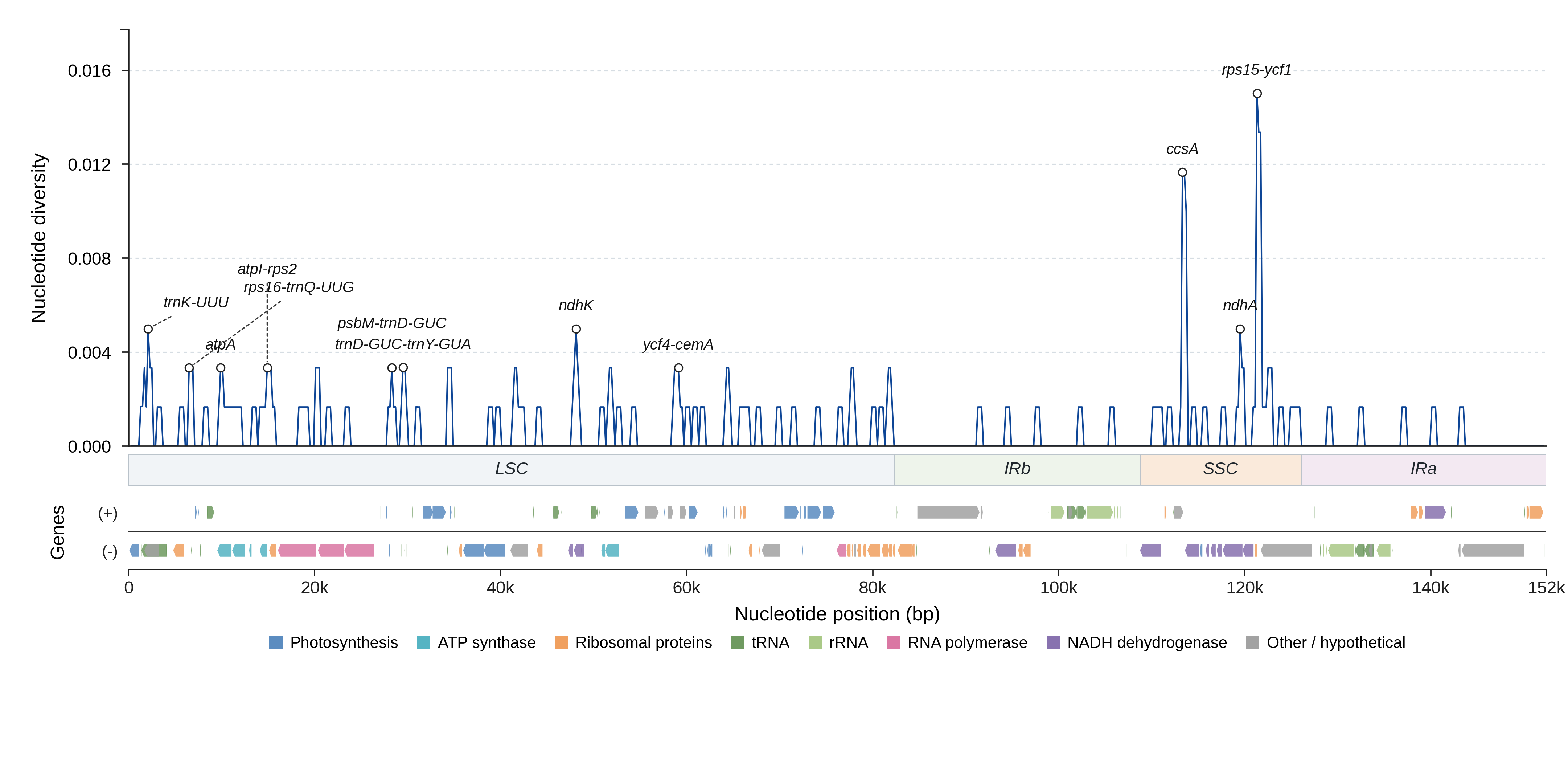 Sliding-window nucleotide diversity