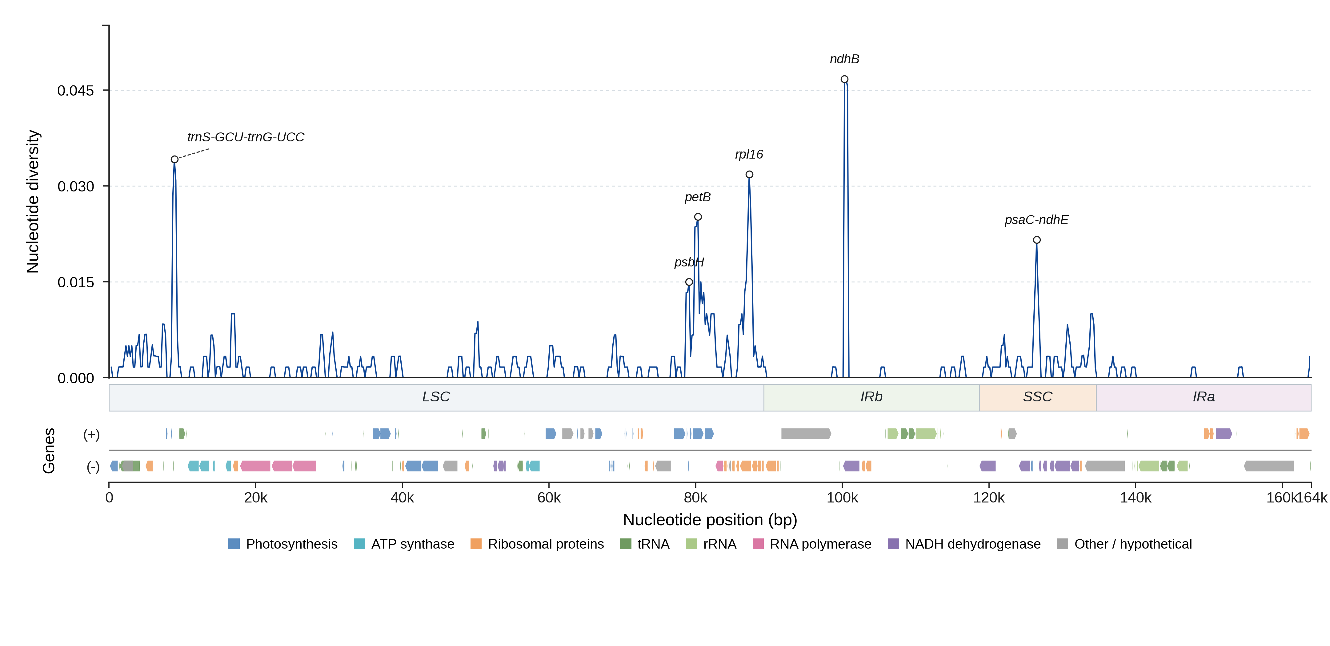 Sliding-window nucleotide diversity