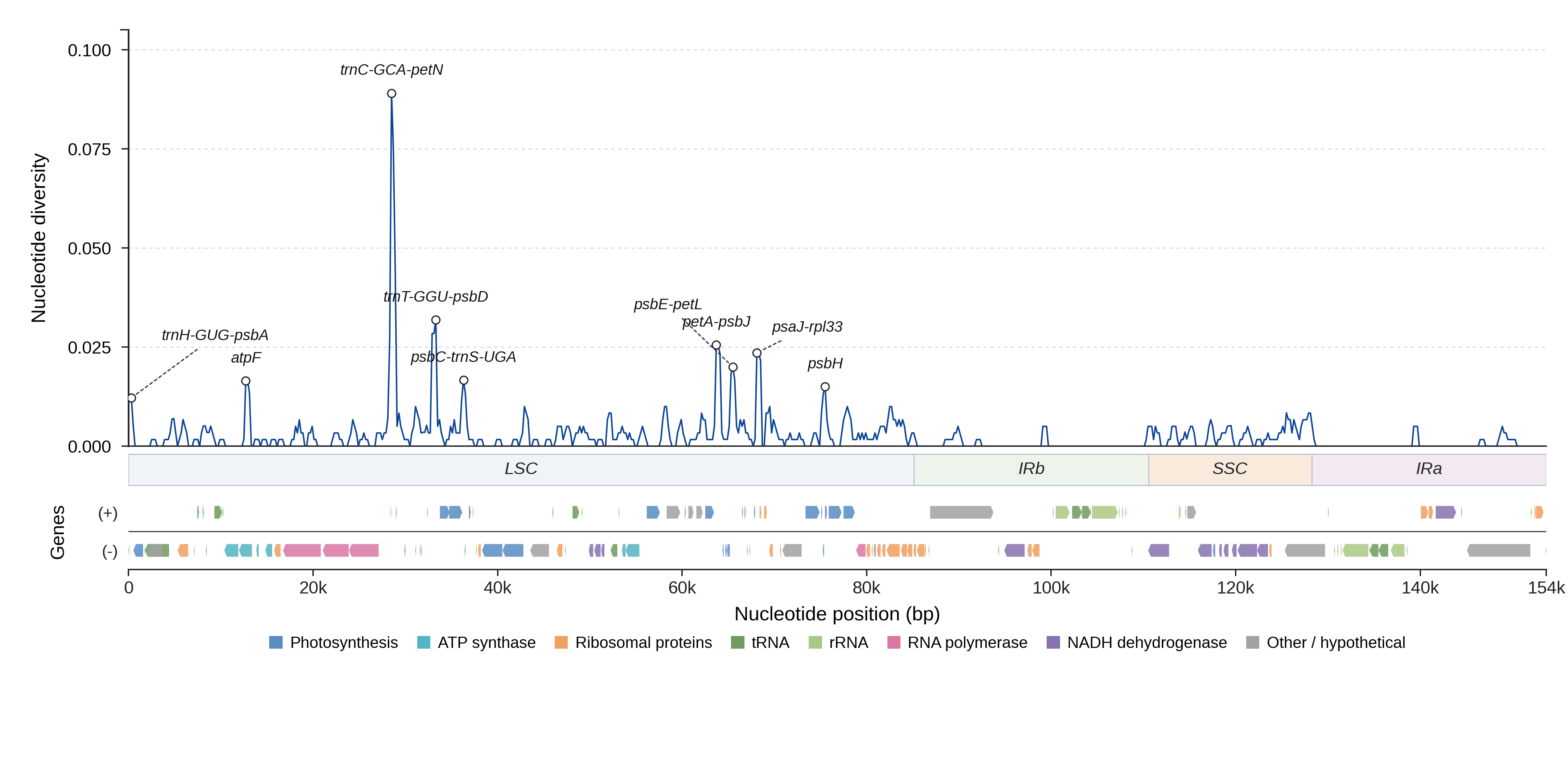 Sliding-window nucleotide diversity