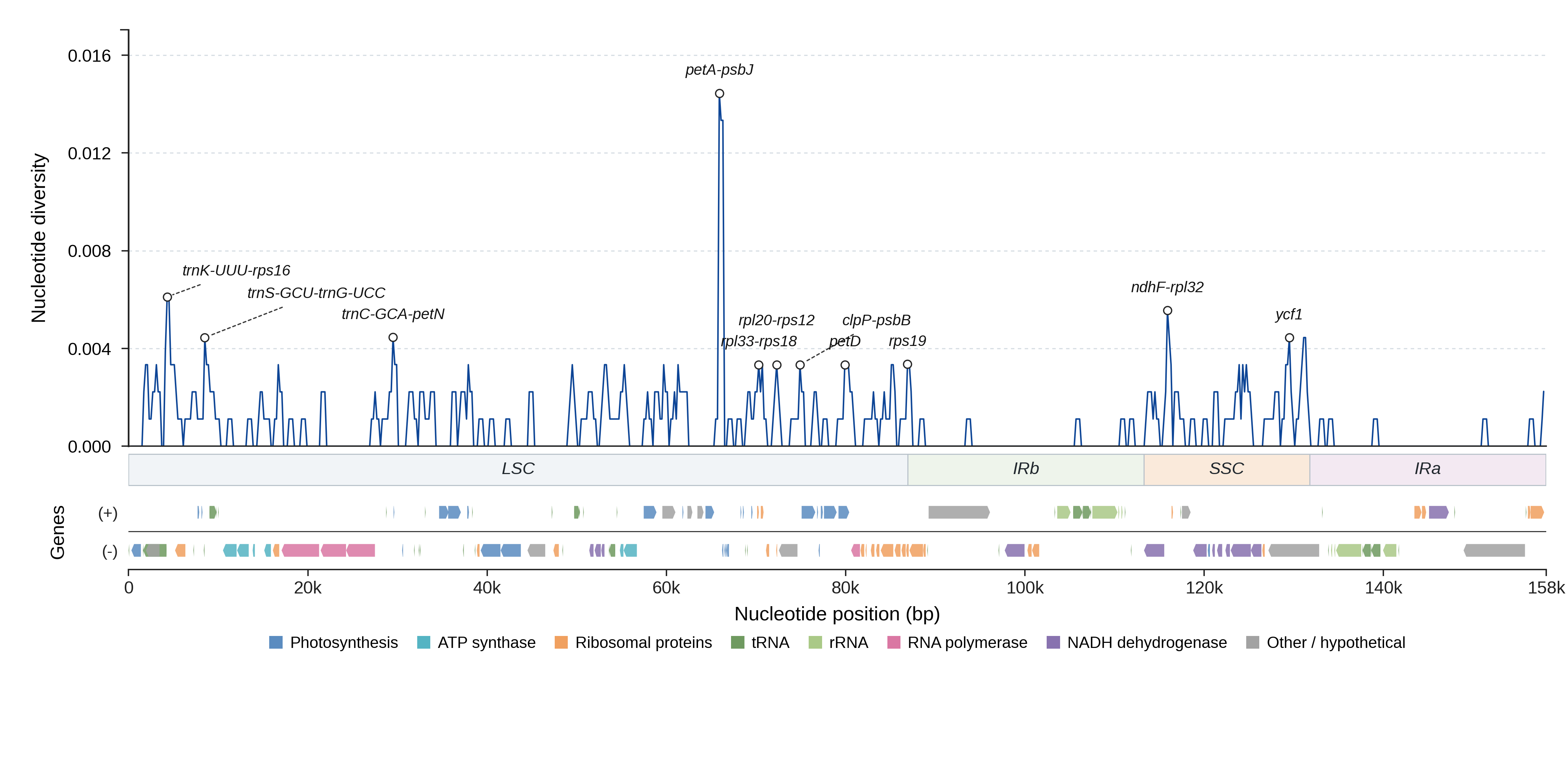Sliding-window nucleotide diversity