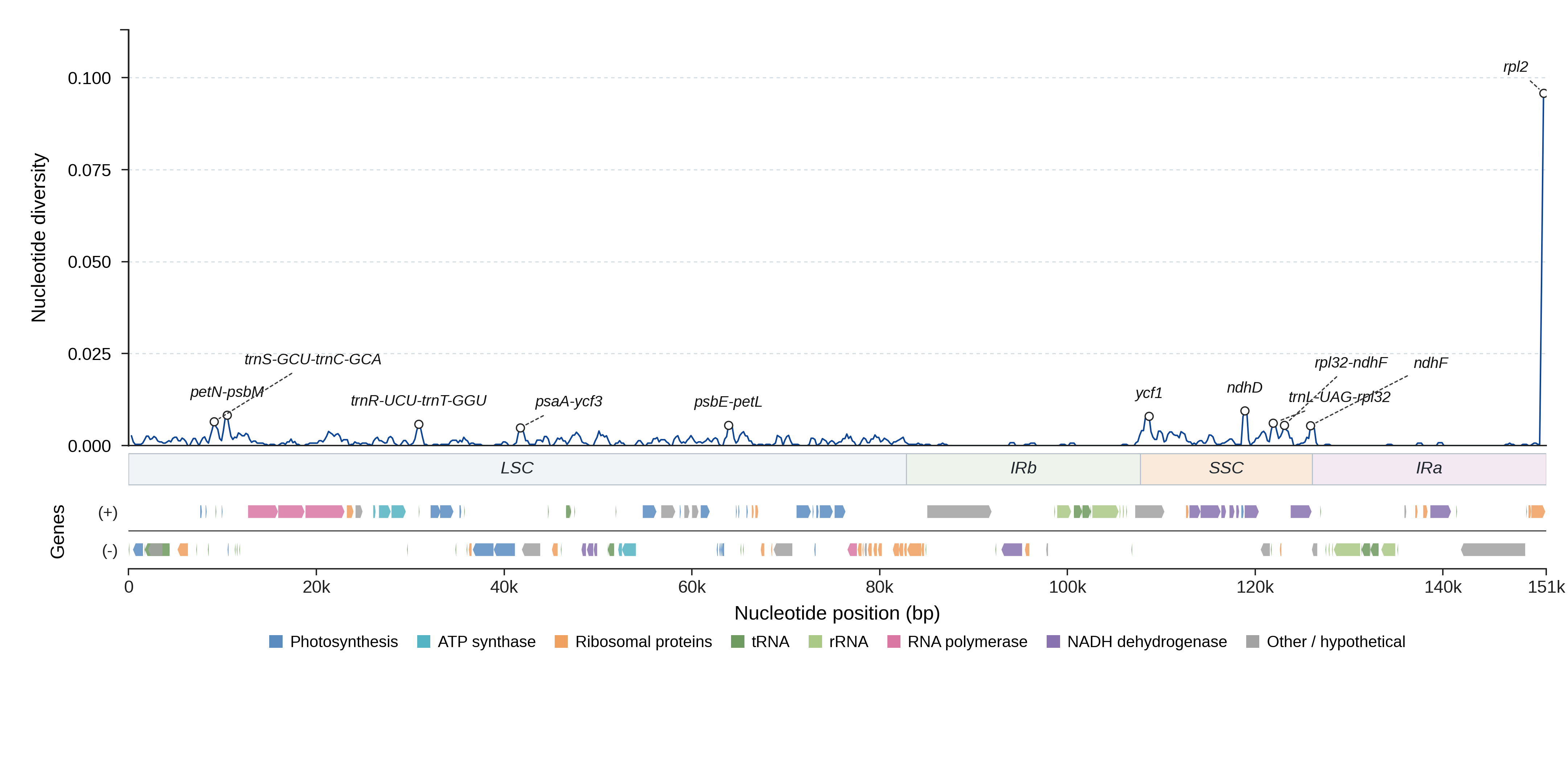 Sliding-window nucleotide diversity