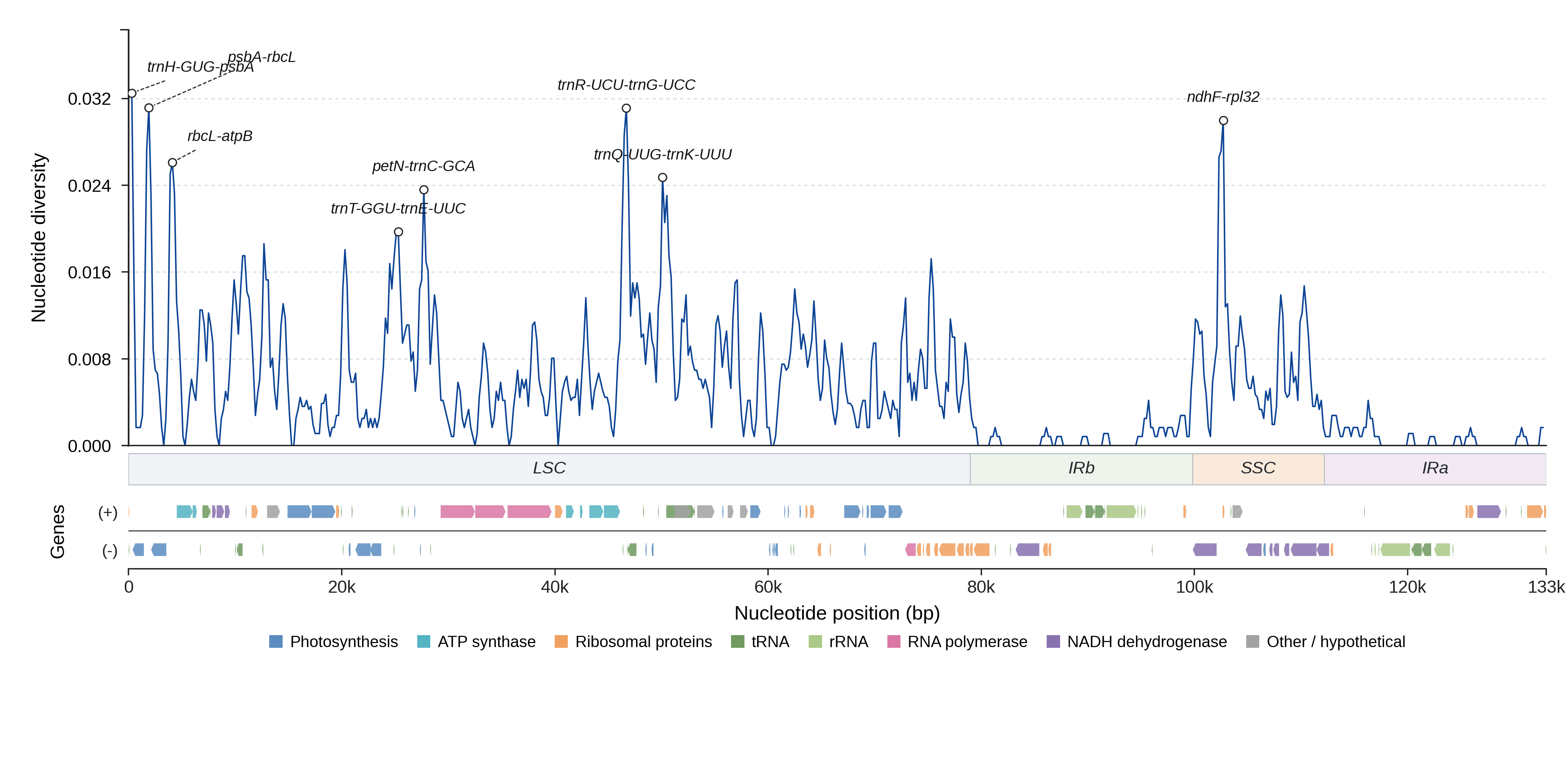 Sliding-window nucleotide diversity