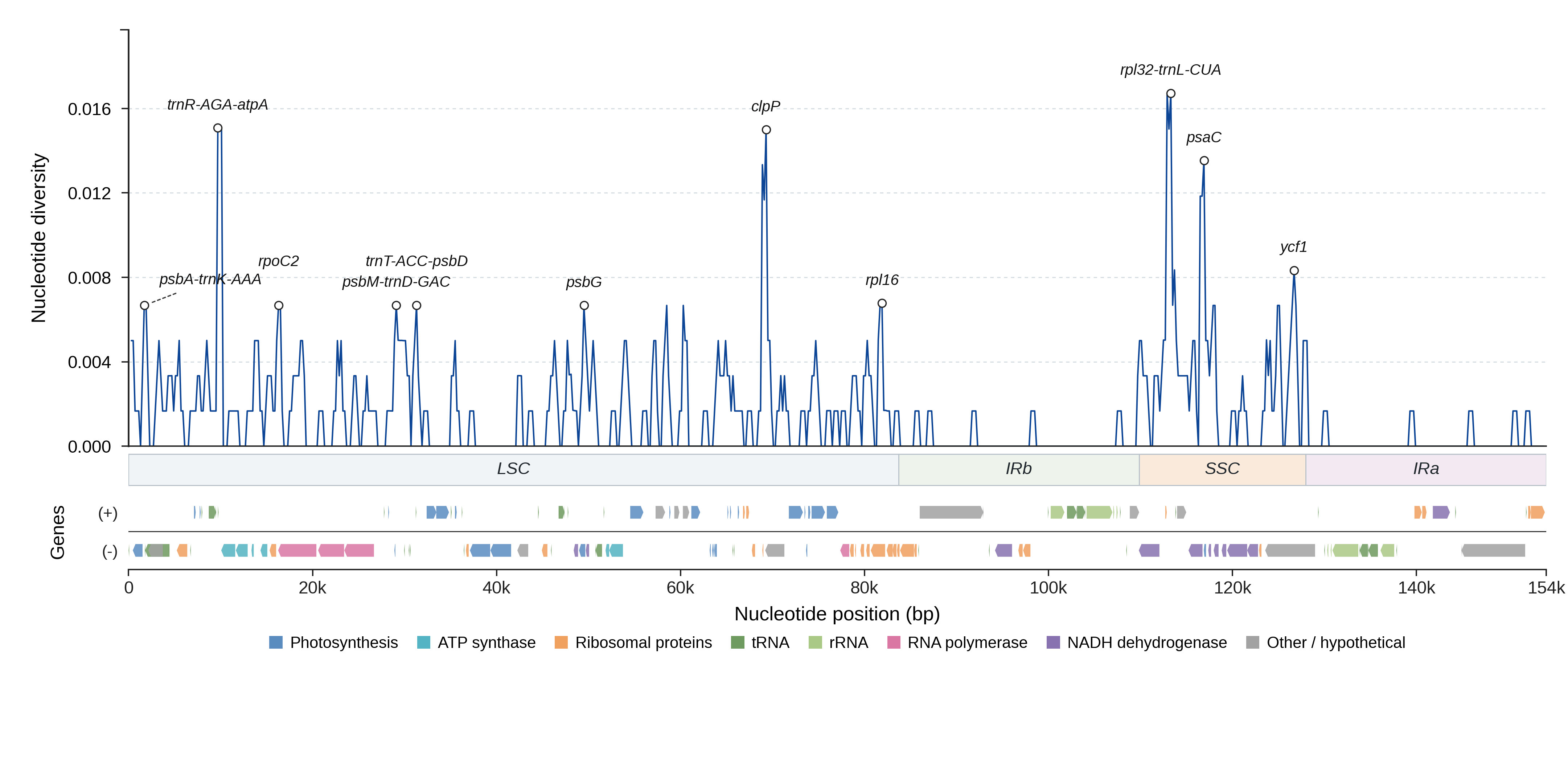 Sliding-window nucleotide diversity