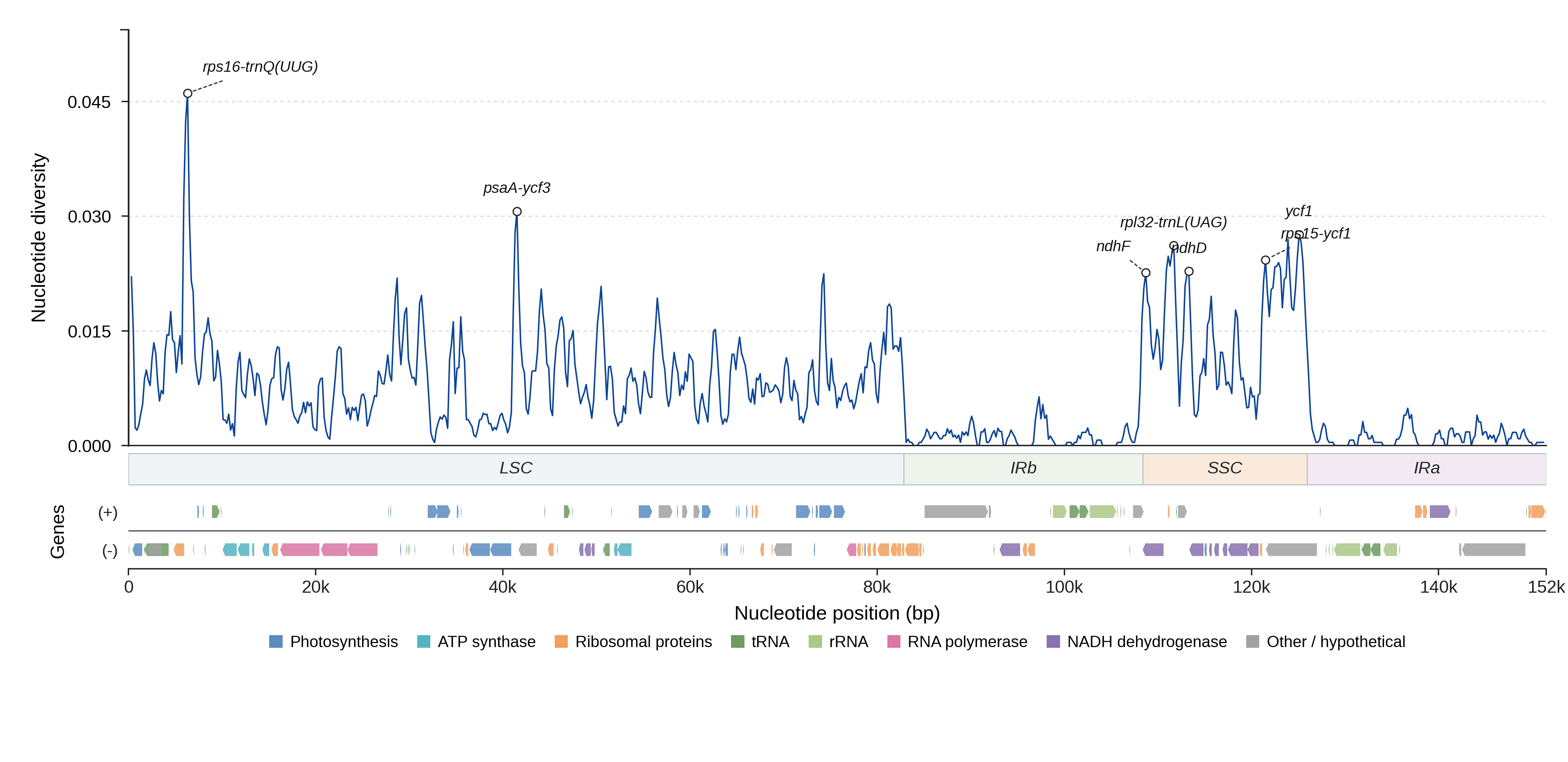 Sliding-window nucleotide diversity