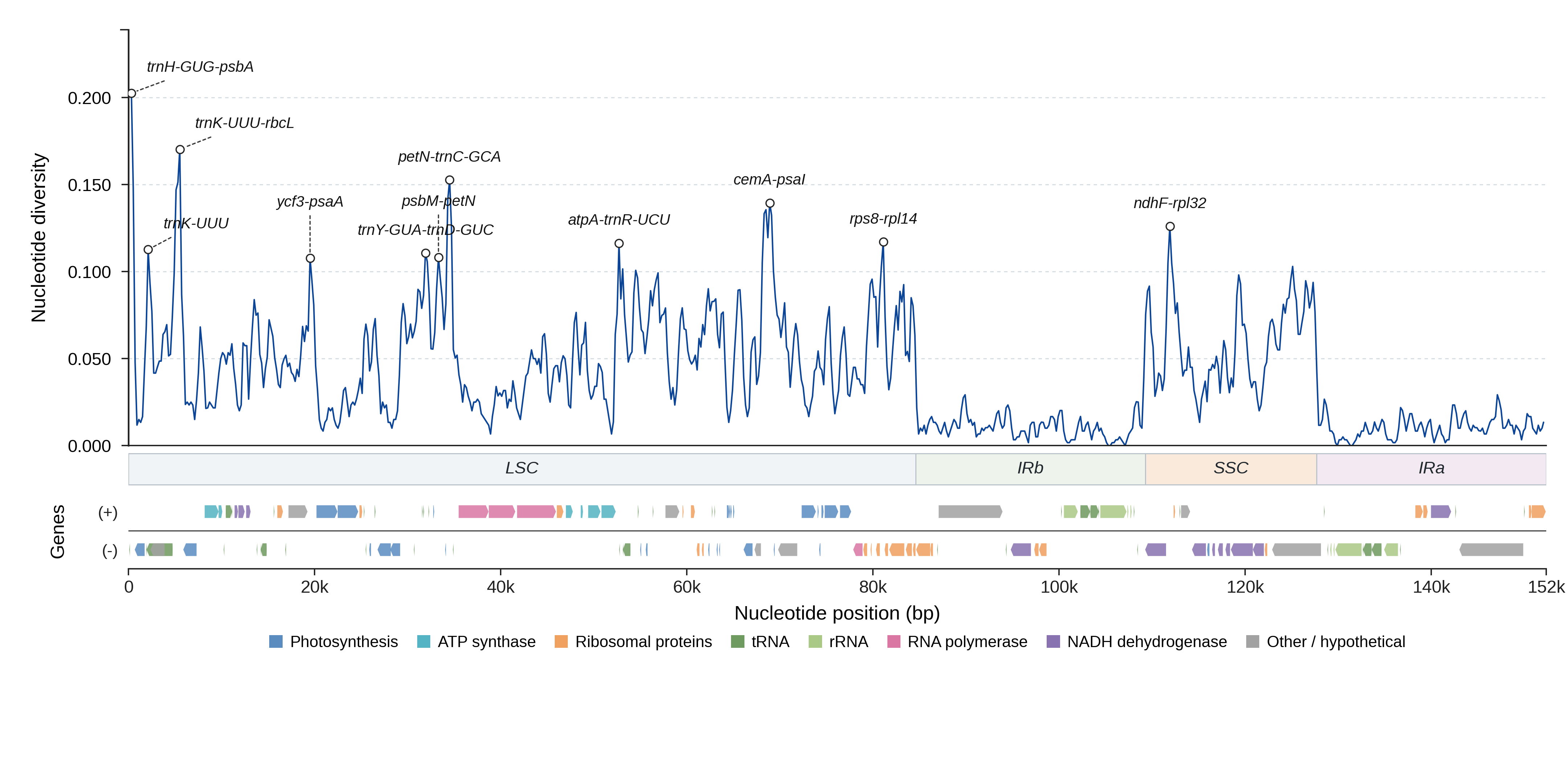 Sliding-window nucleotide diversity