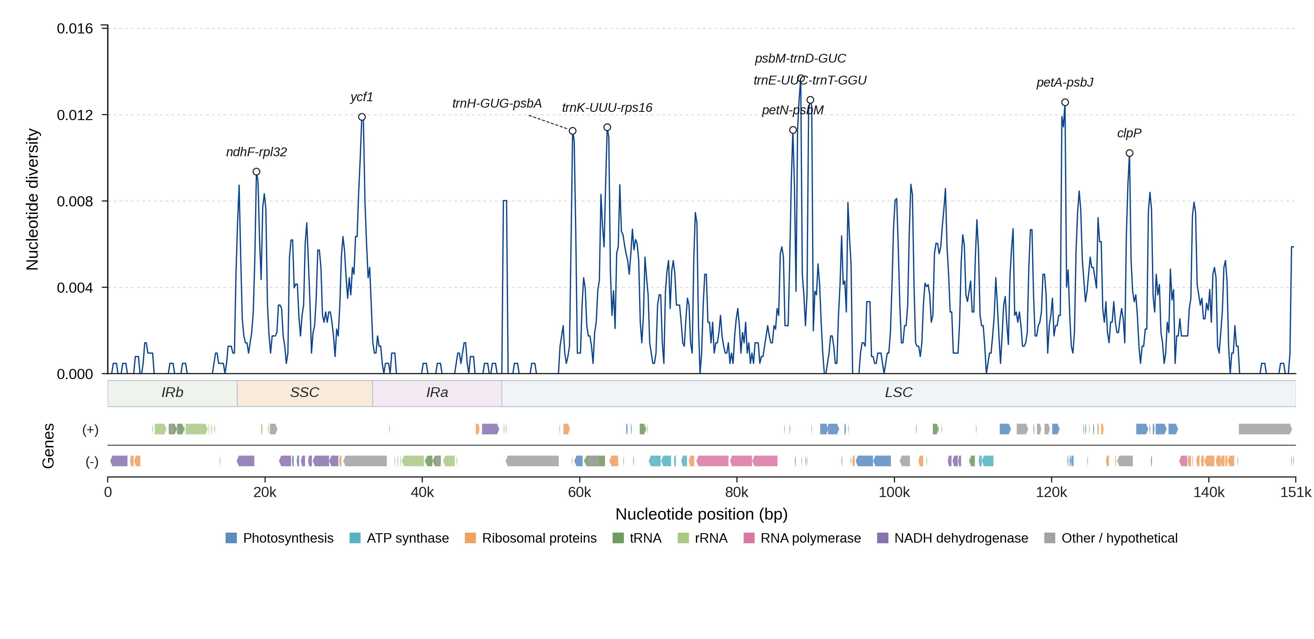 Sliding-window nucleotide diversity