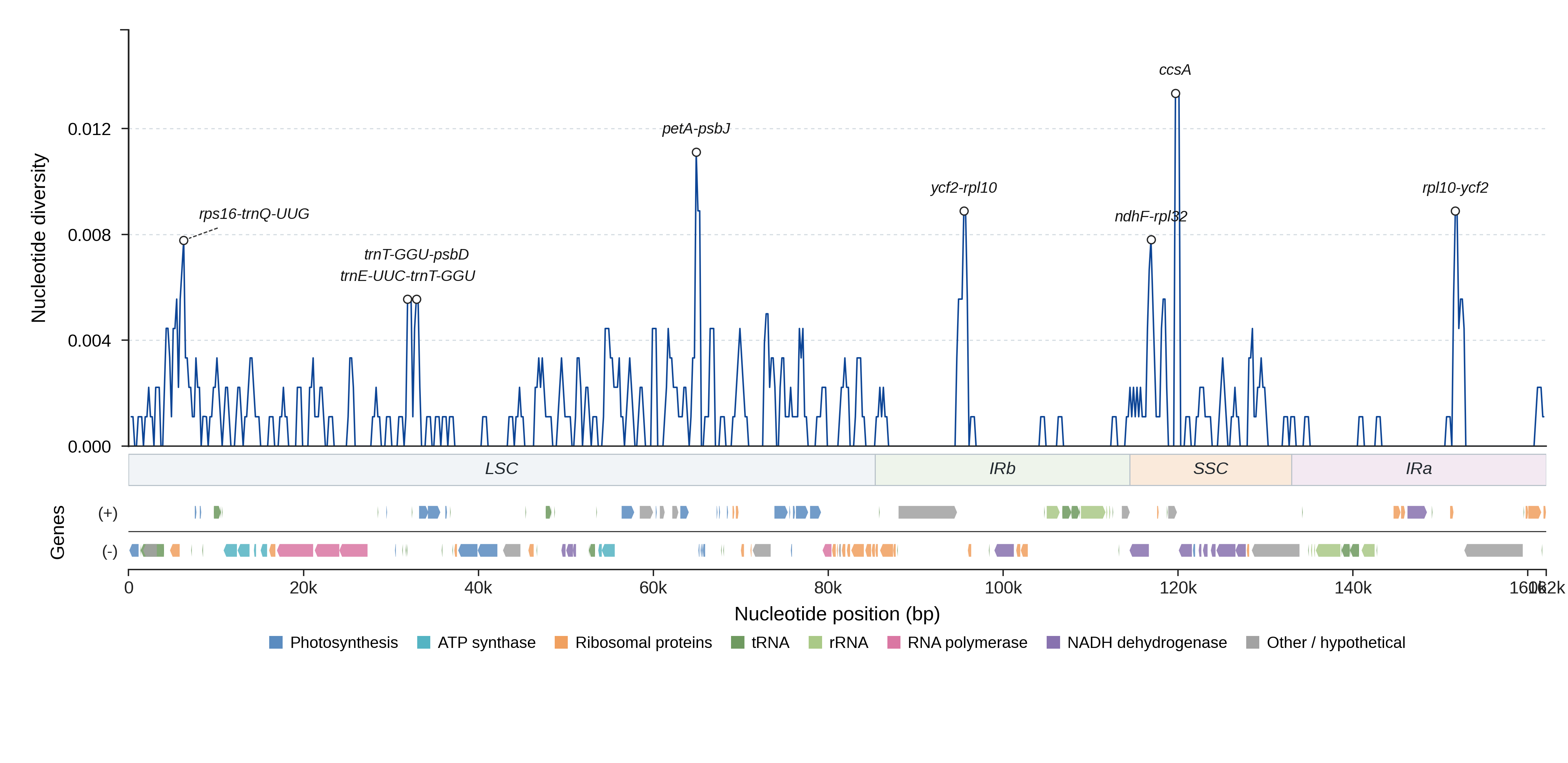 Sliding-window nucleotide diversity