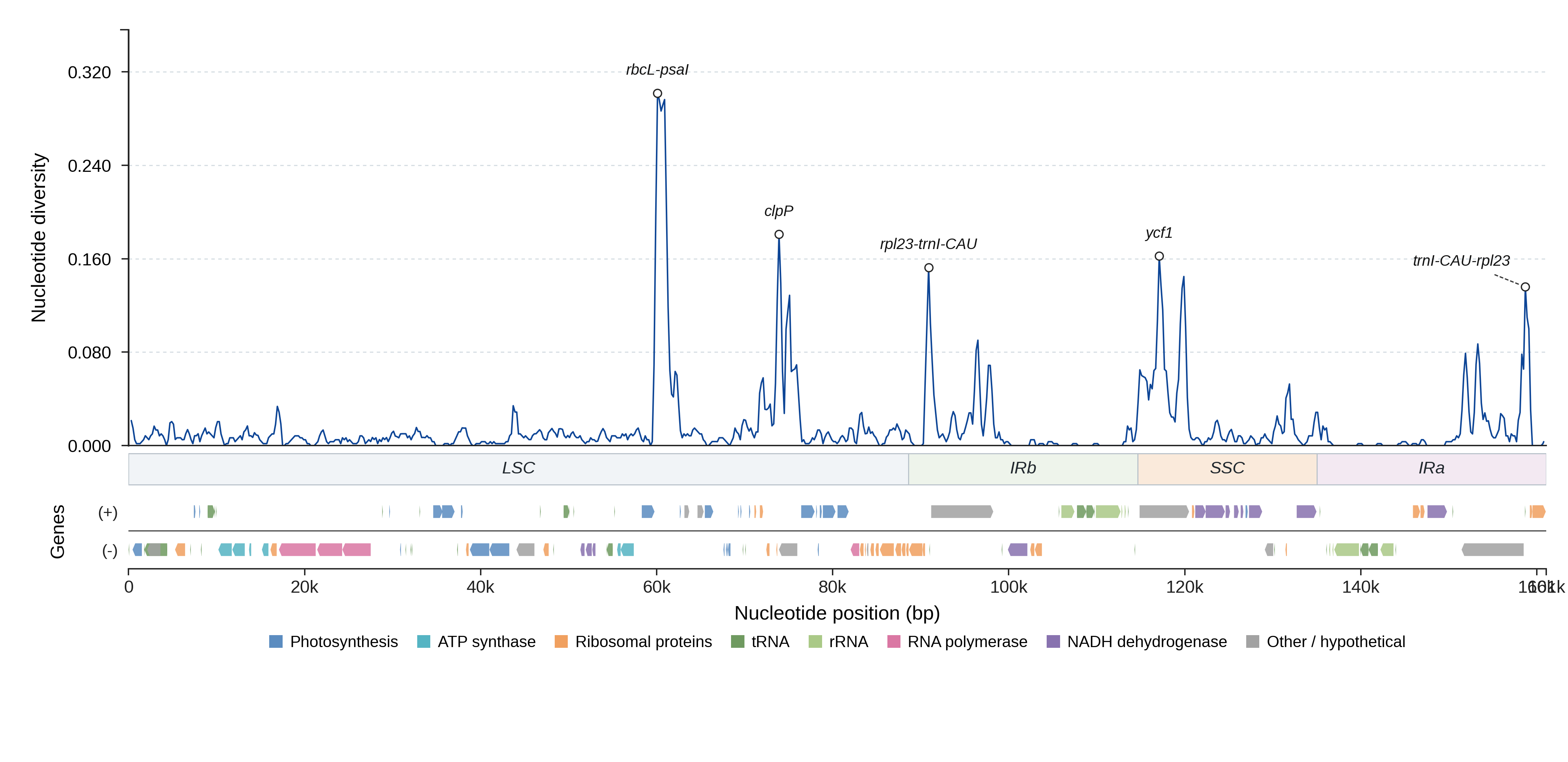 Sliding-window nucleotide diversity