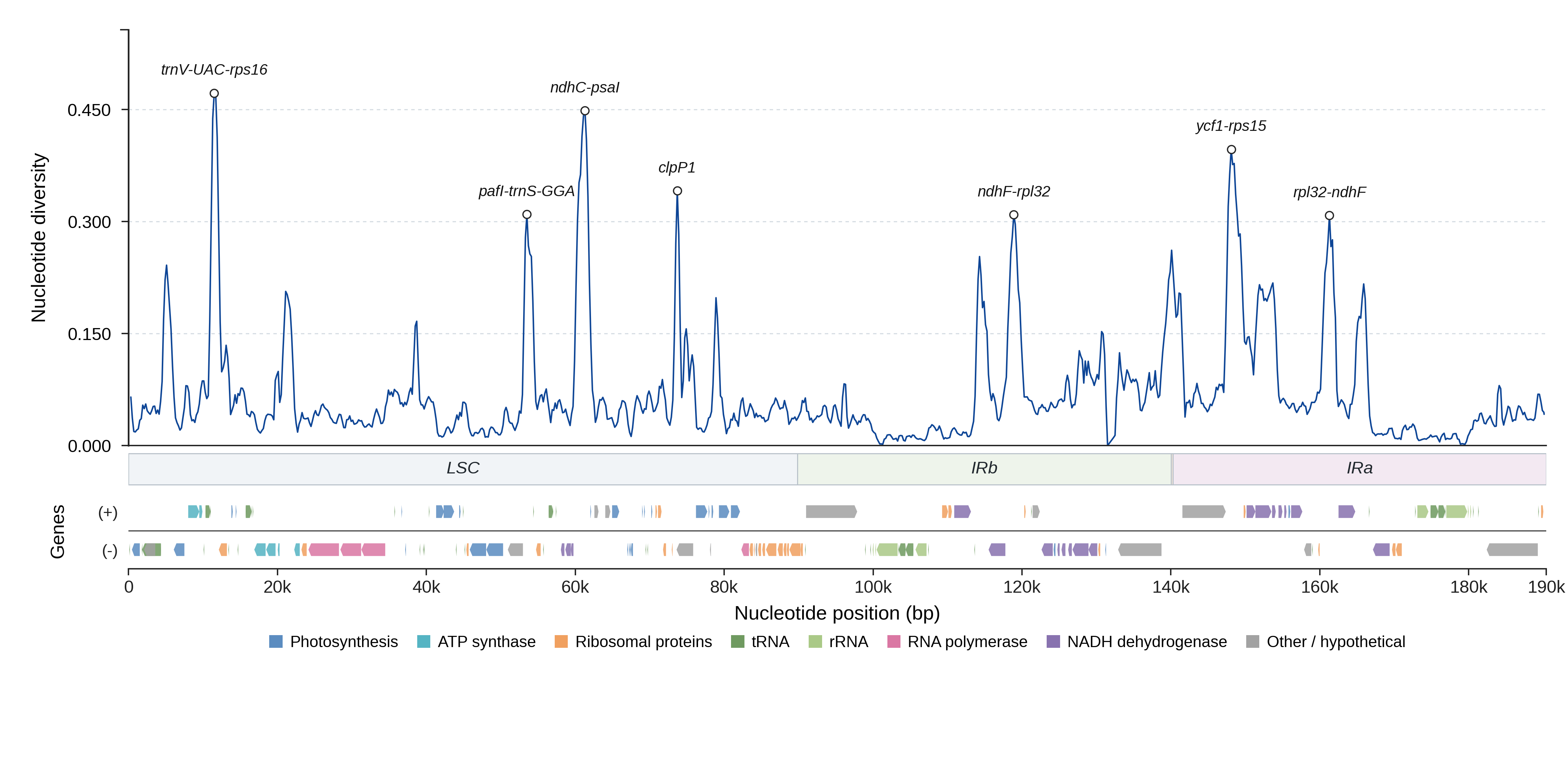 Sliding-window nucleotide diversity