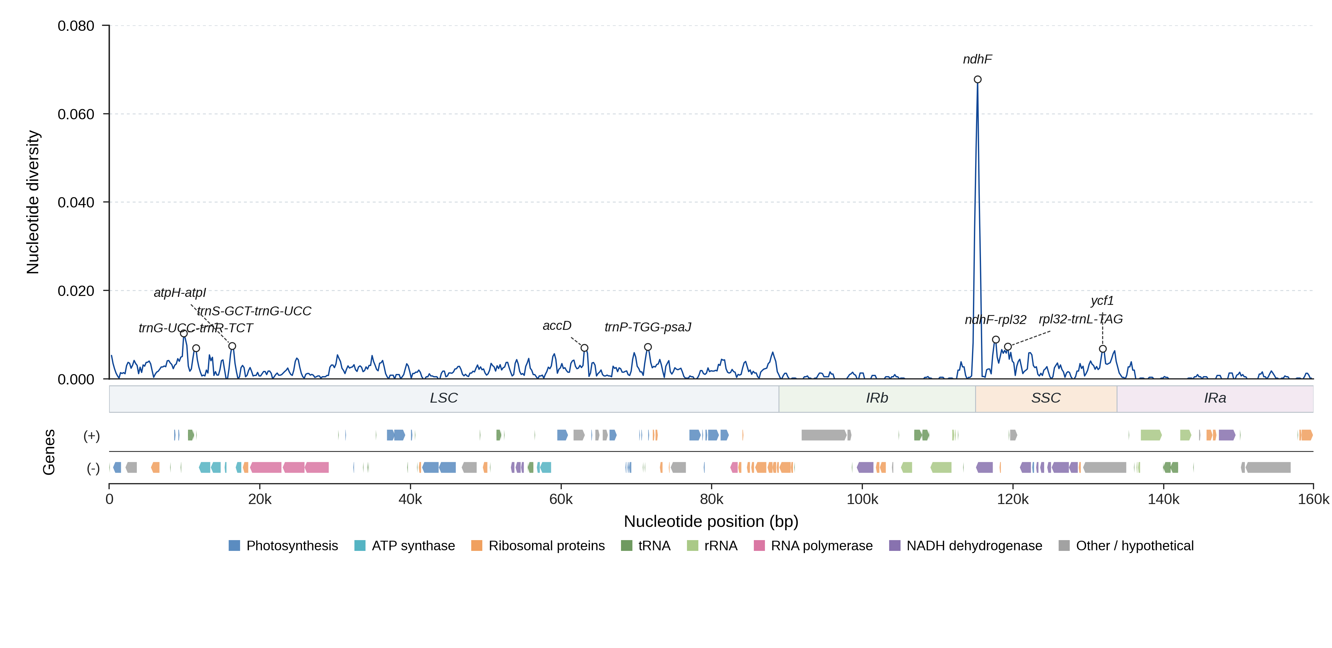 Sliding-window nucleotide diversity