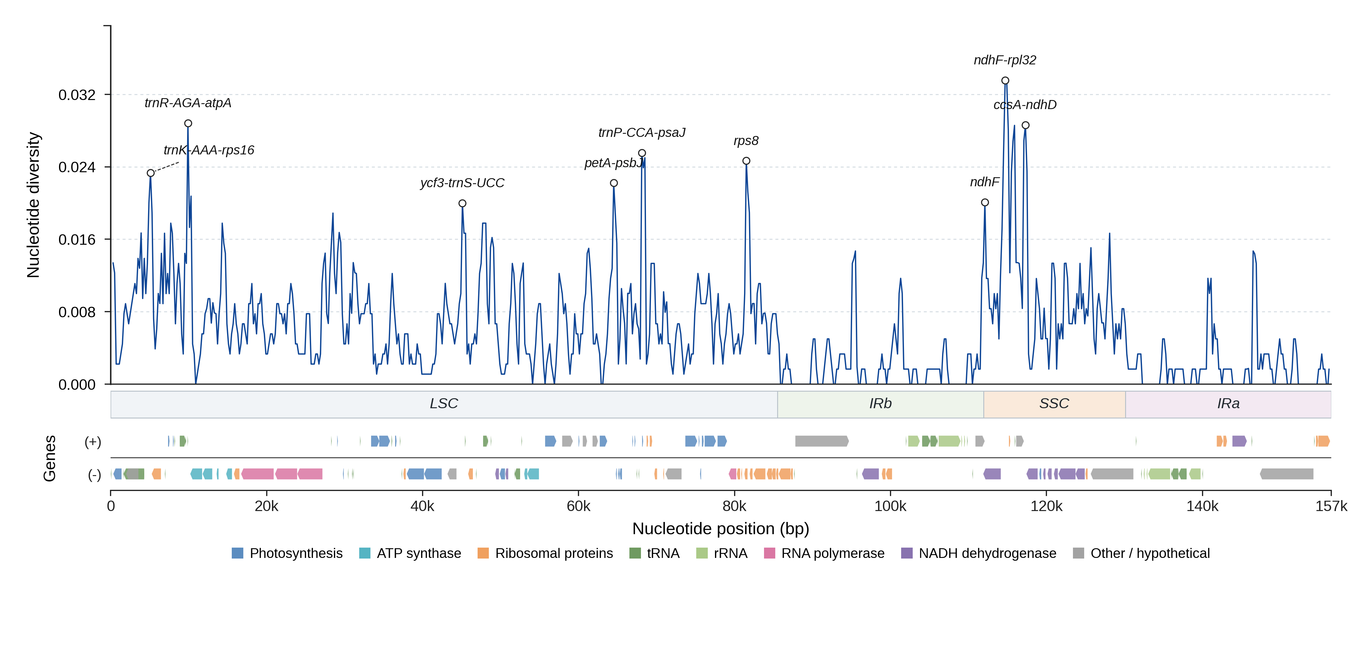 Sliding-window nucleotide diversity
